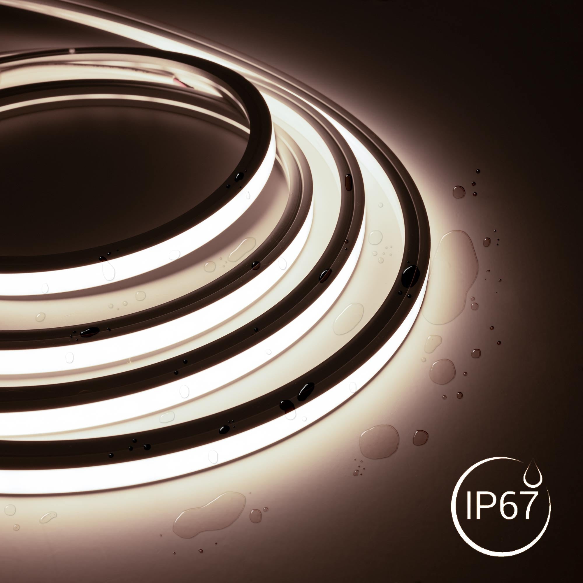 Neón LED flexible monocolor 24V DC - 10x10mm - 5 metros - Kit completo - IP67 - 10W/m