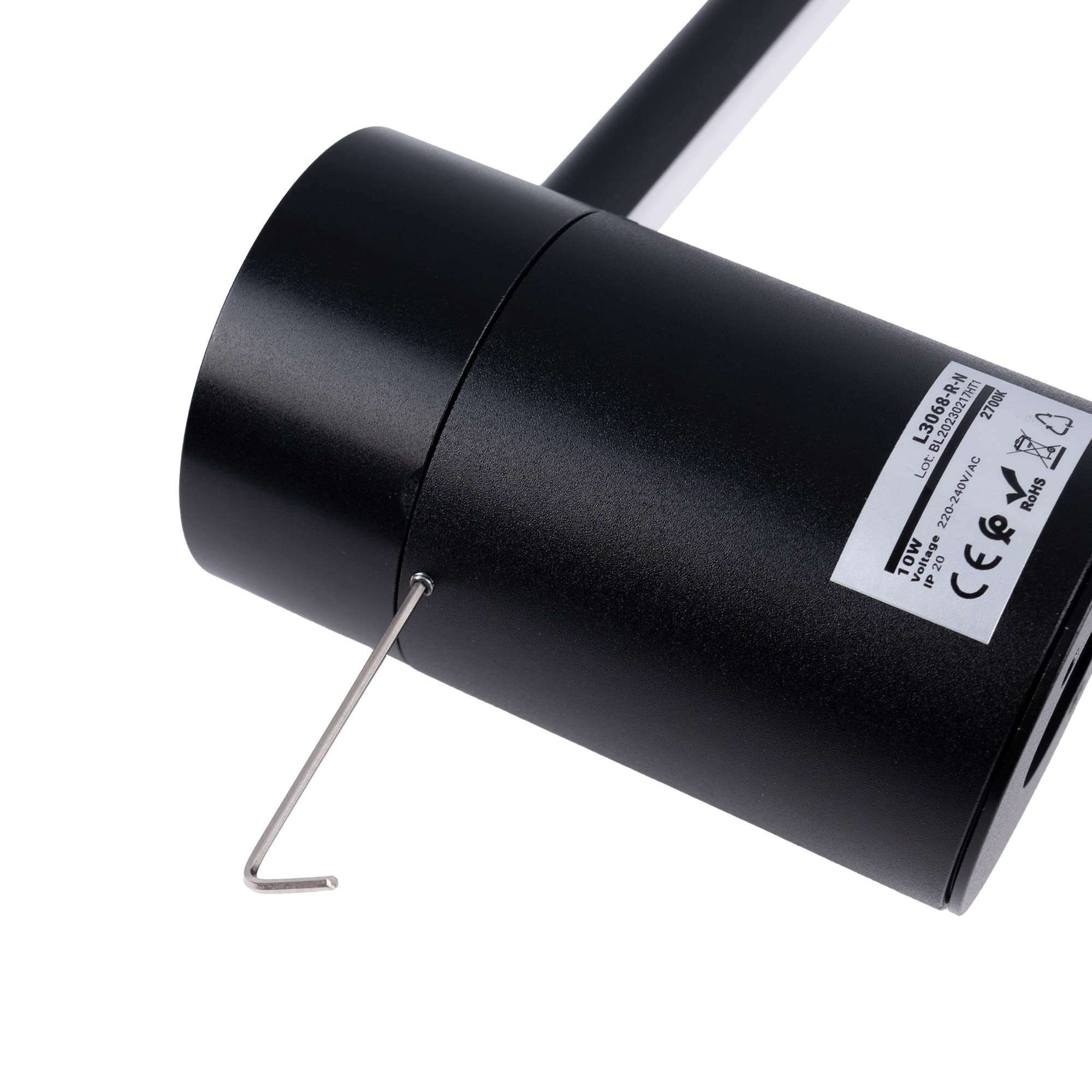 Aplique de pared minimalista lineal "KENDA-R" 10W - Rotatorio 360º - Blanco Cálido