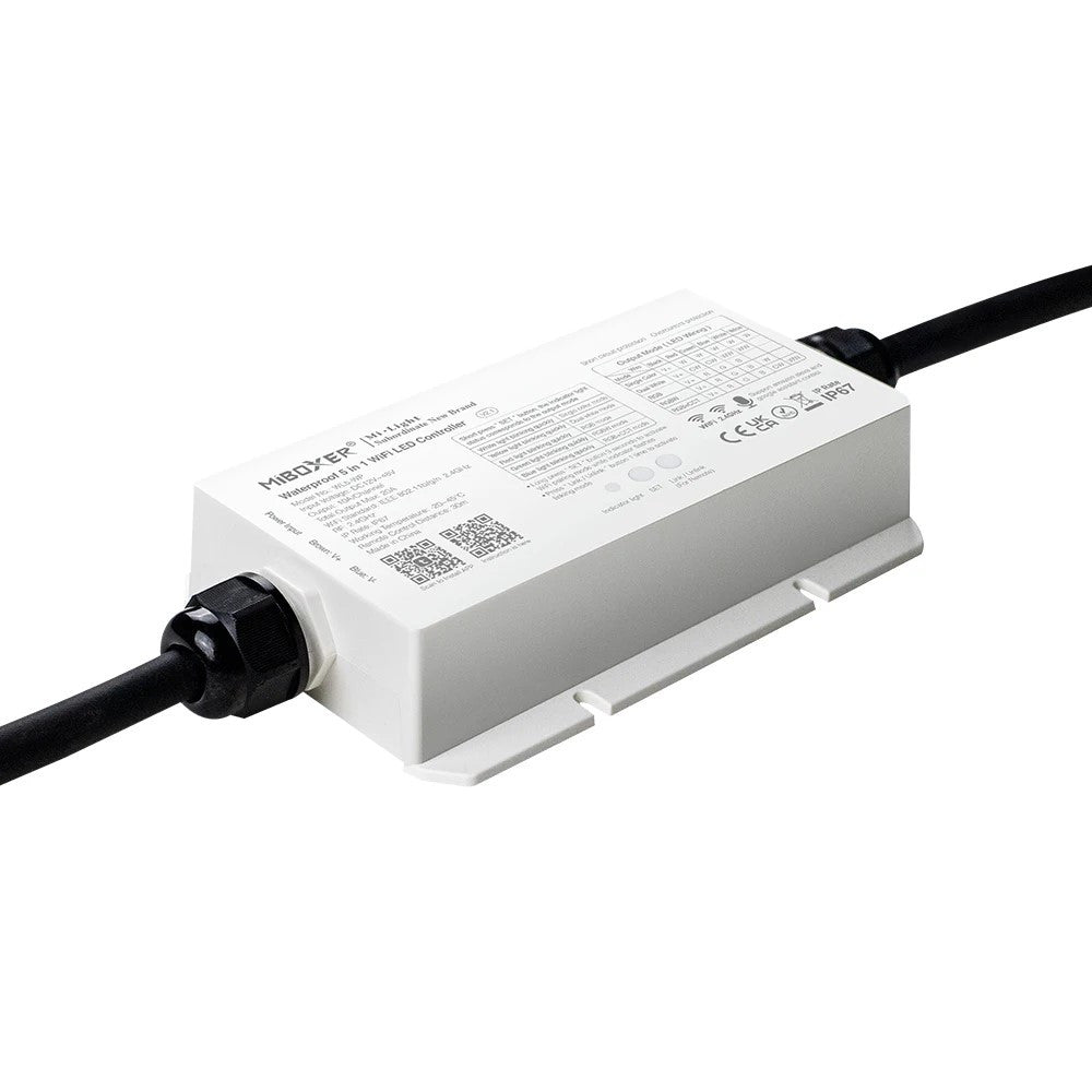 Controlador de tira LED estanco 5 en 1 - 12-48V DC - 2.4G - WiFi - MiBoxer - IP67 - WL5-WP
