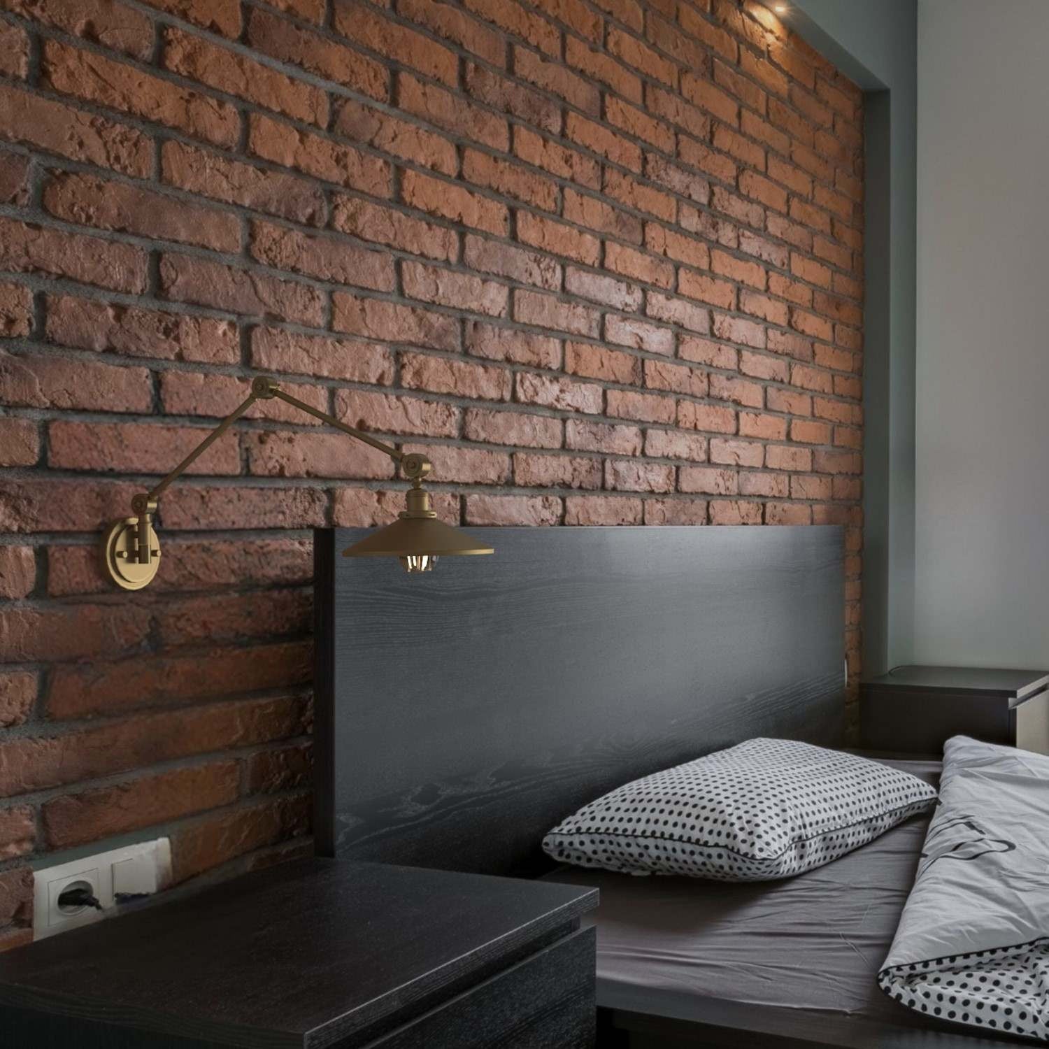 Aplique de pared vintage orientable "Wallen"