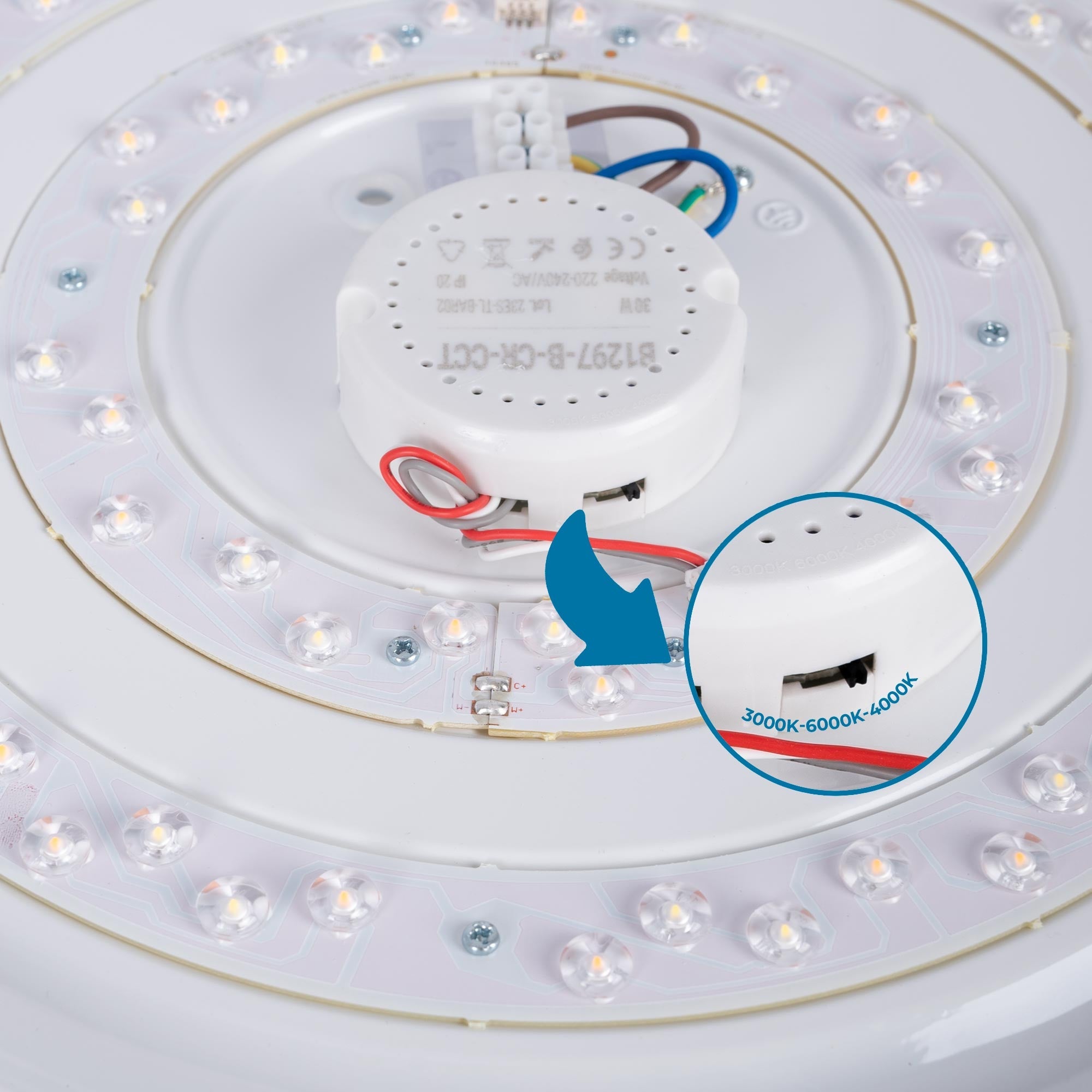 Plafón LED circular de superficie 30W CCT - Ø43cm - 2000lm - IP20