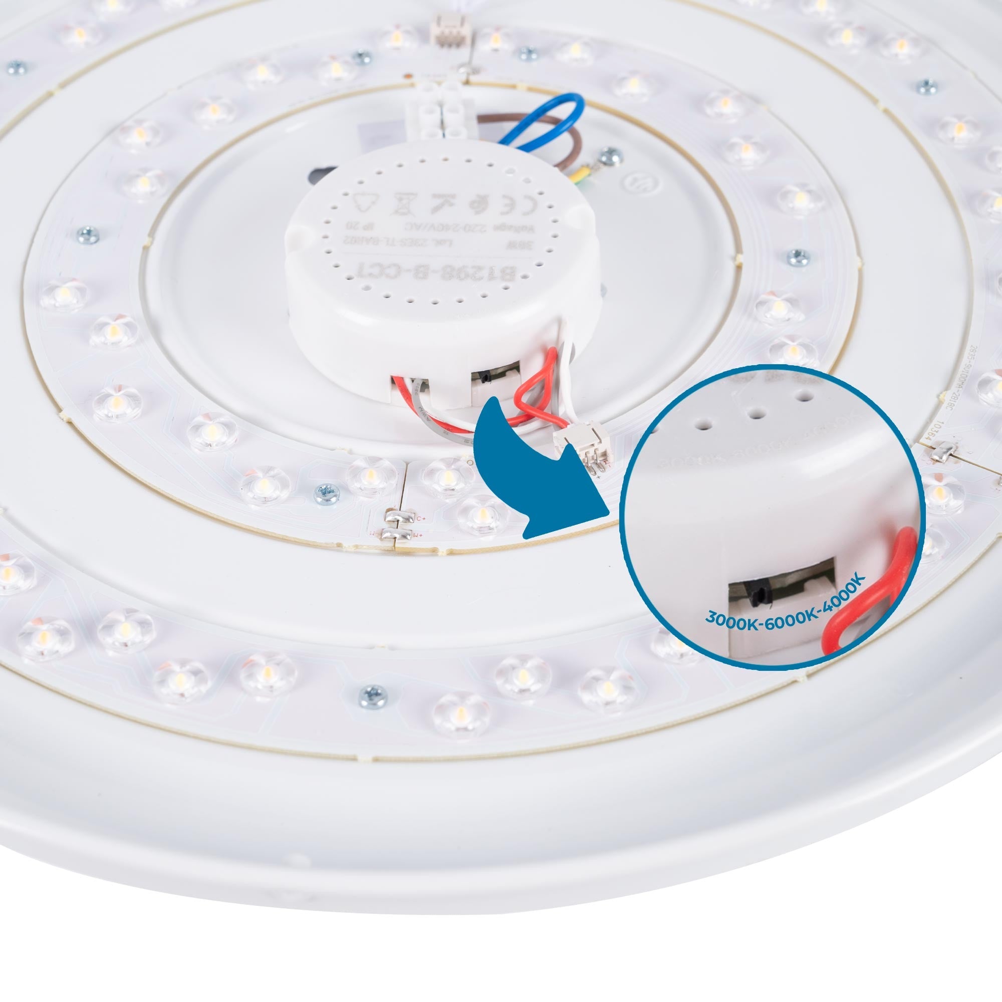 Plafón LED circular de superficie 30W CCT - Ø40cm - 2000lm - IP20