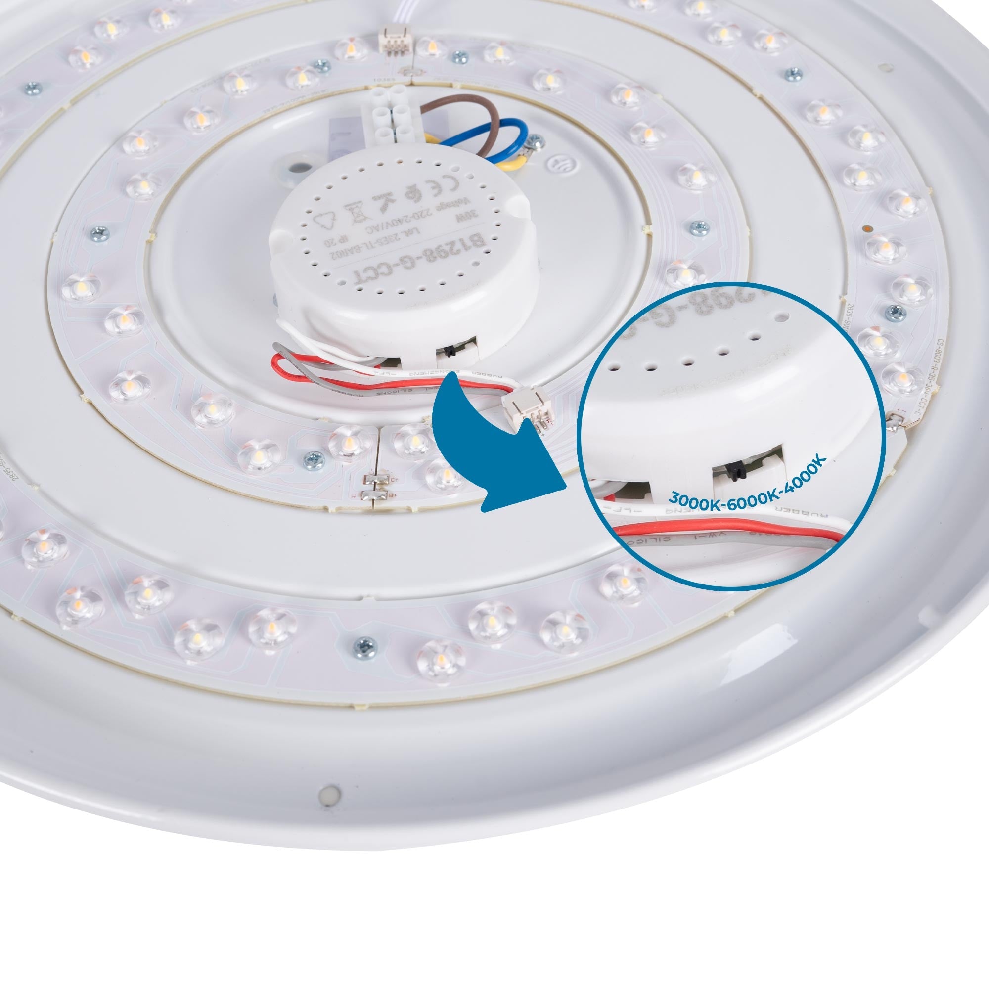Plafón LED circular de superficie 30W CCT - Ø40cm - 2000lm - IP20