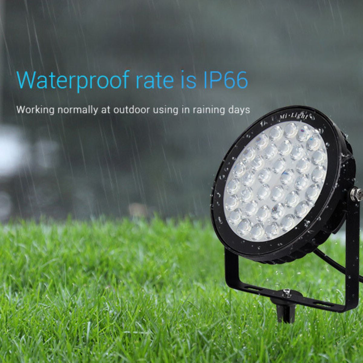 Proyector LED de jardín con pincho RGB+CCT - 25W - IP66 - RF/WiFi - Mi-Light