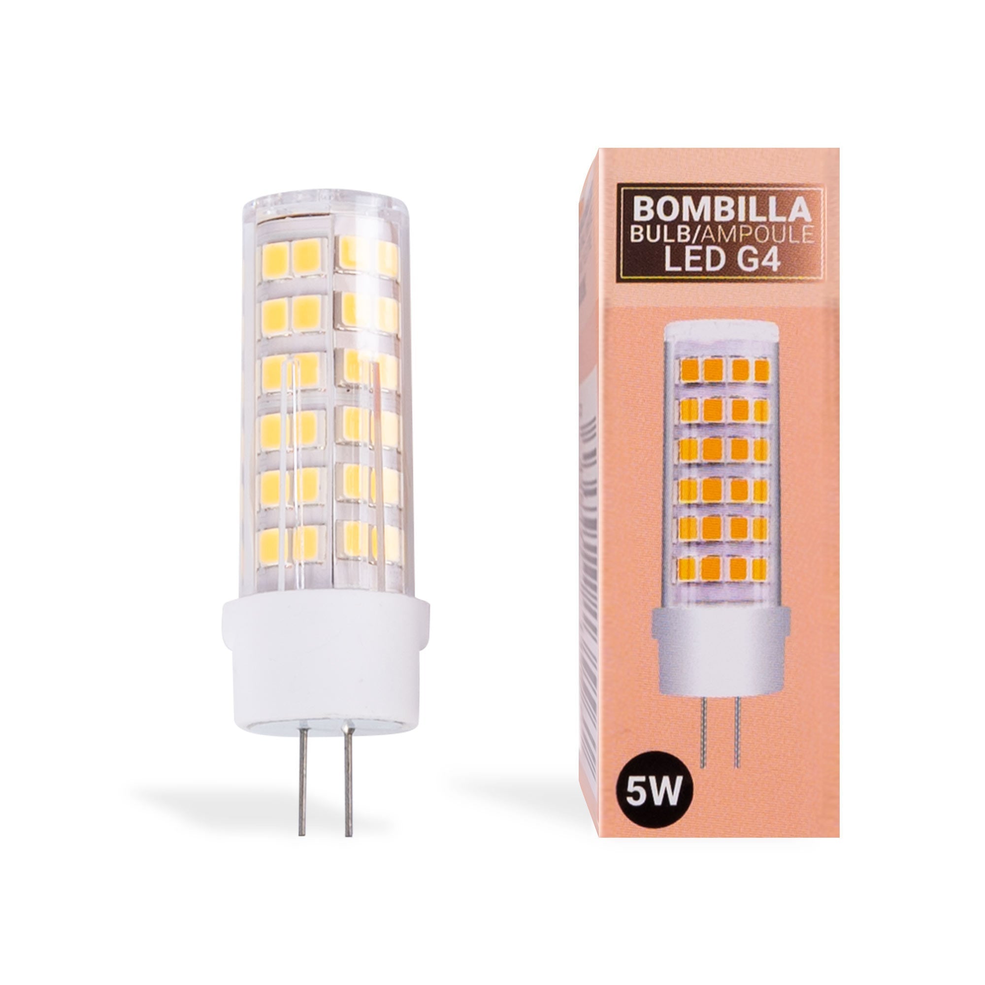 Bombilla LED G4 bi-pin tubular 12V AC/DC - 5W