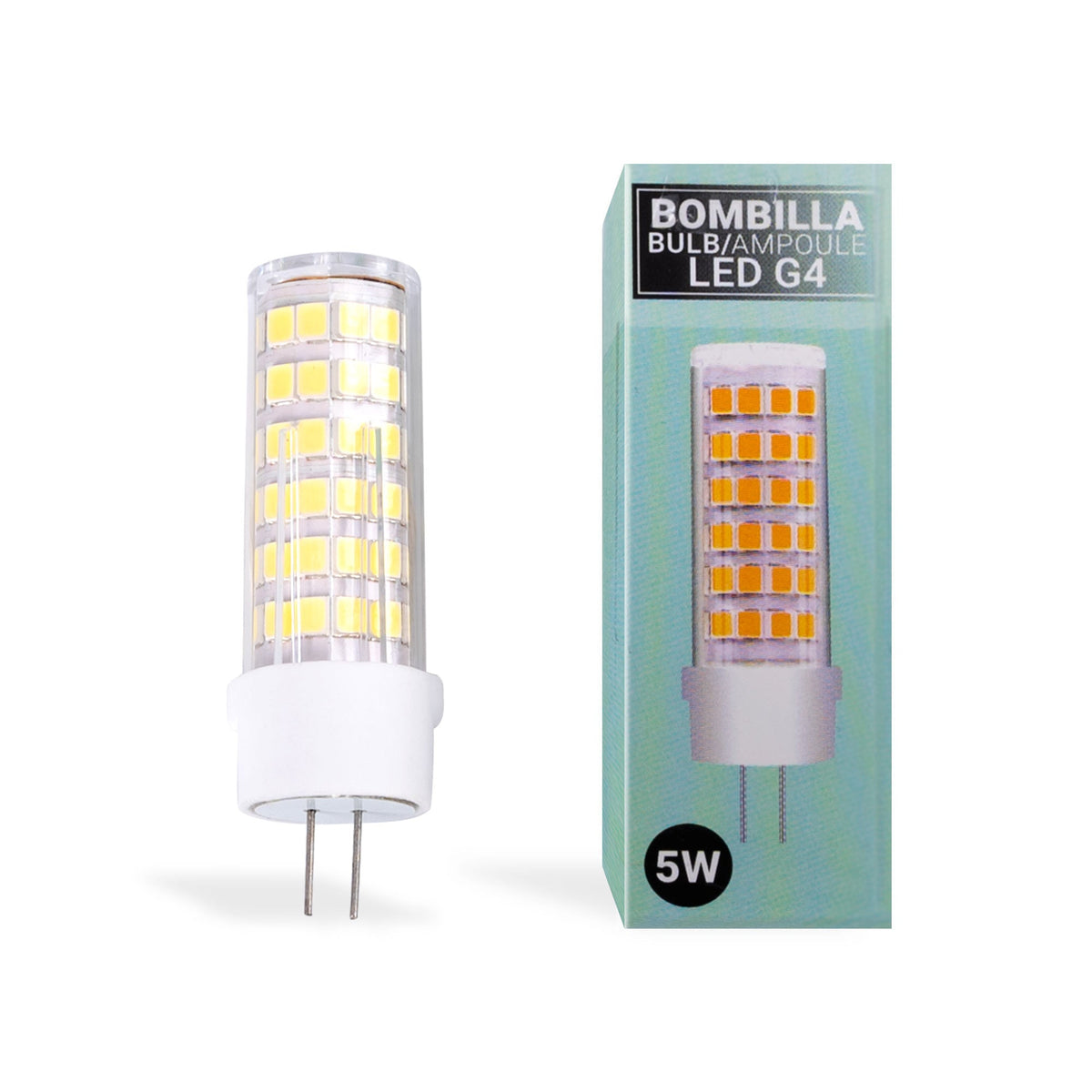 Bombilla LED G4 bi-pin tubular 12V AC/DC - 5W