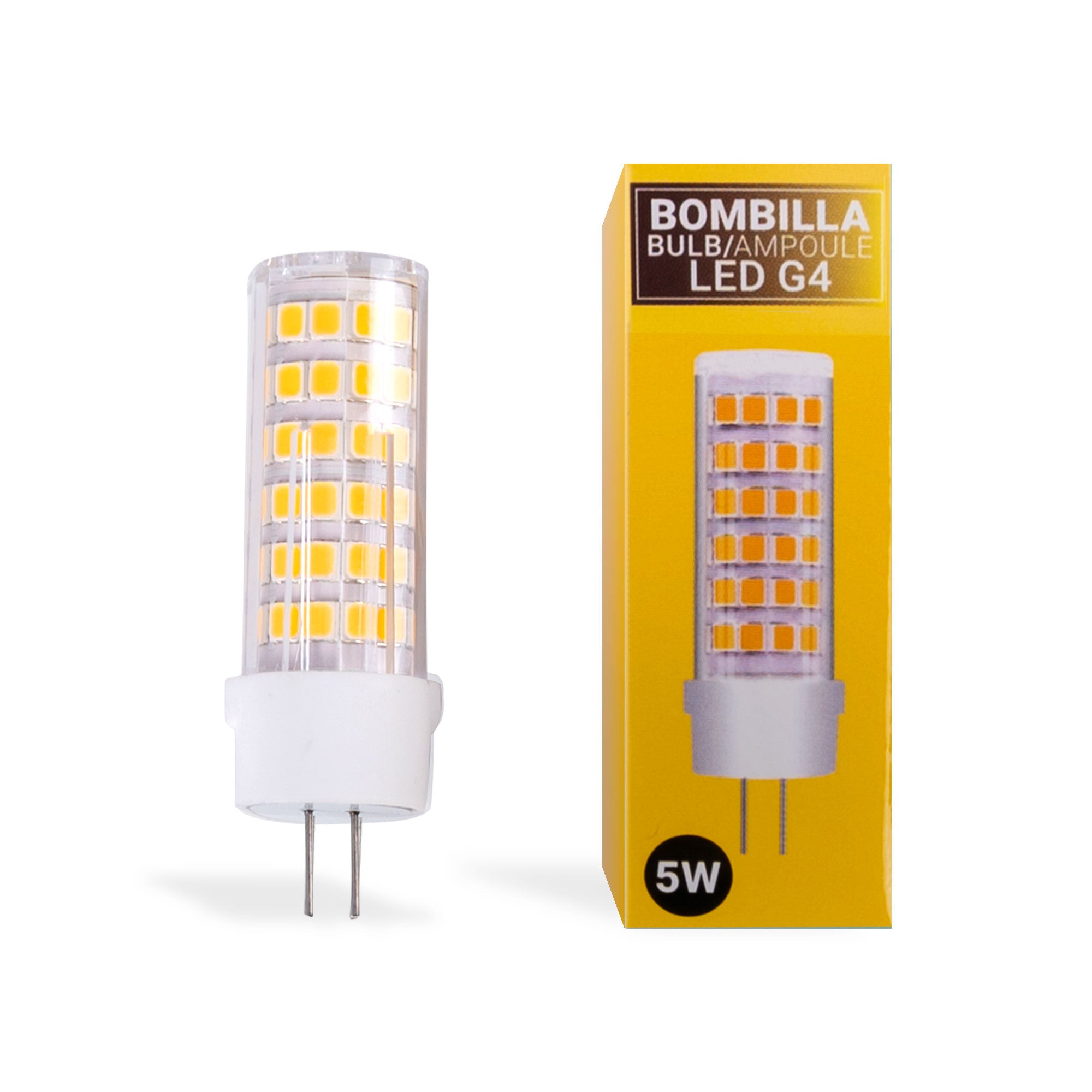 Bombilla LED G4 bi-pin tubular 12V AC/DC - 5W