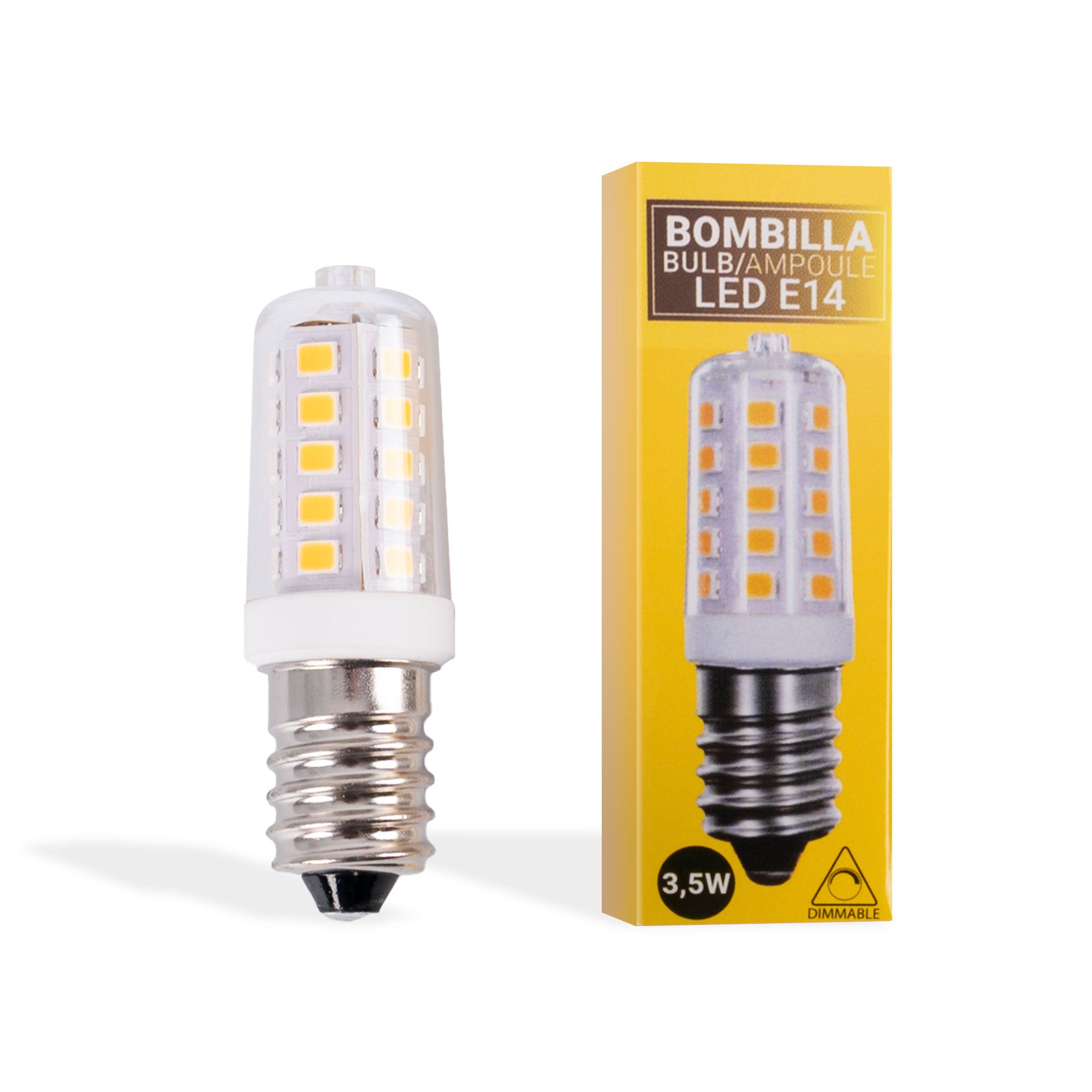 Bombilla LED E14 tubular 220-240V AC - 3,5W - Tamaño pequeño