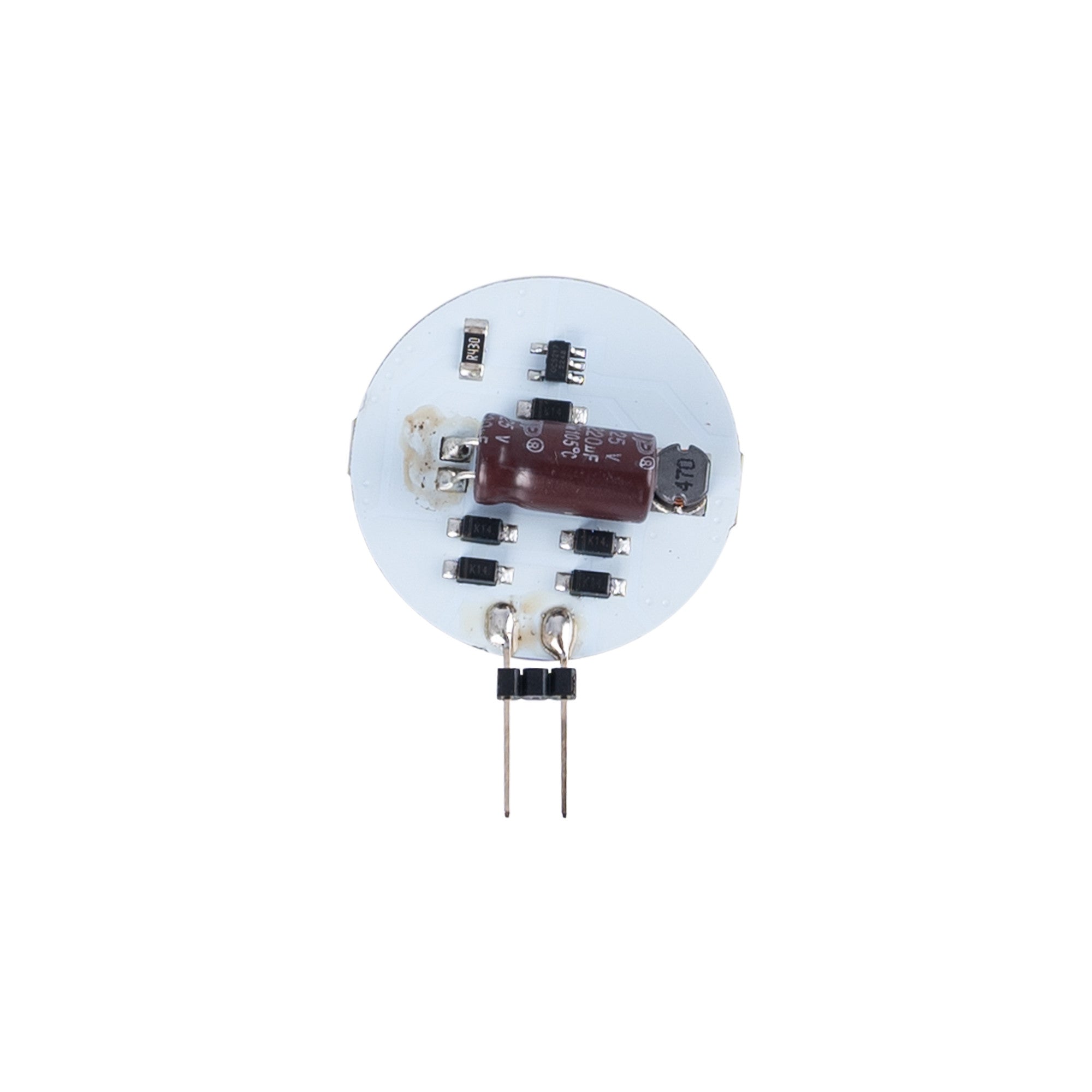 Bombilla LED G4 bi-pin circular plana 12V AC/DC - 2,5W