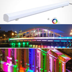 Luminaria lineal estanca RGB + CCT - 18W - RF/WiFi - 100cm - IP66 - Mi-Light