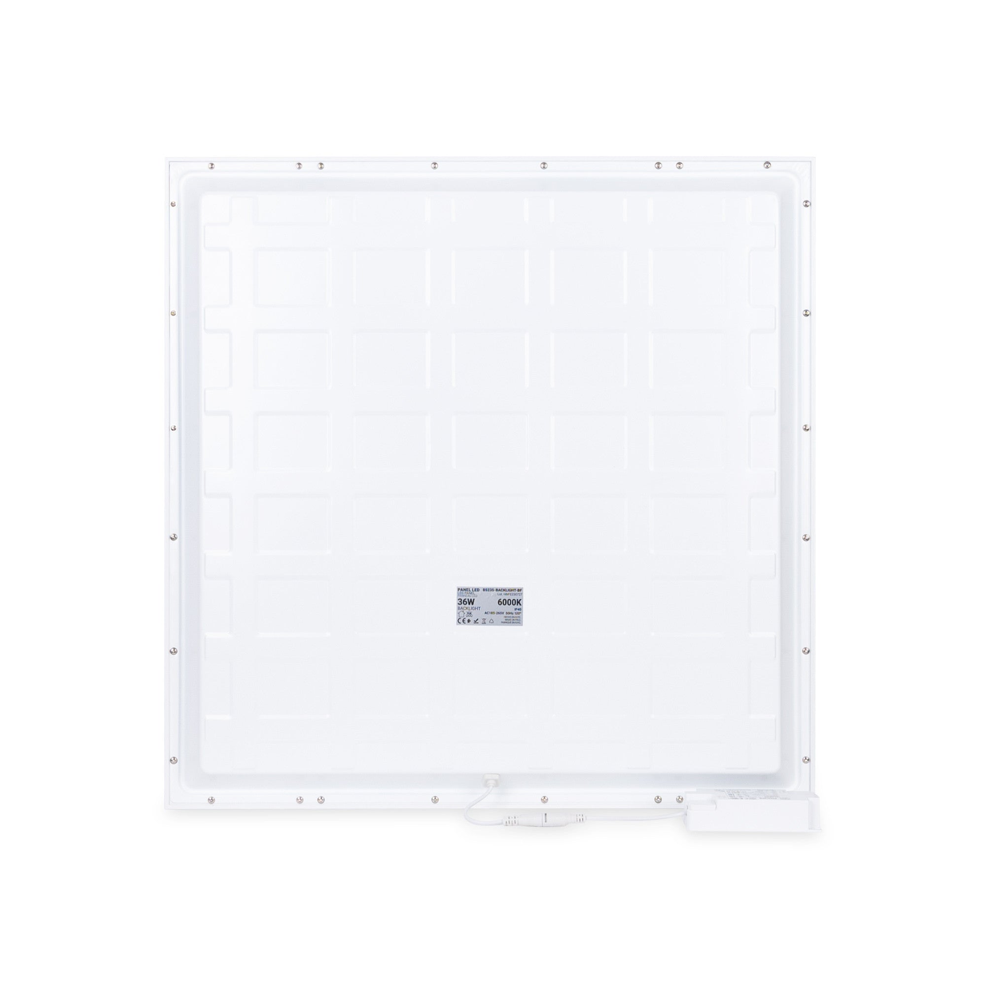 Panel LED empotrable Backlight 60x60cm - 40W - 4800lm - Driver Philips - UGR22 - IP40