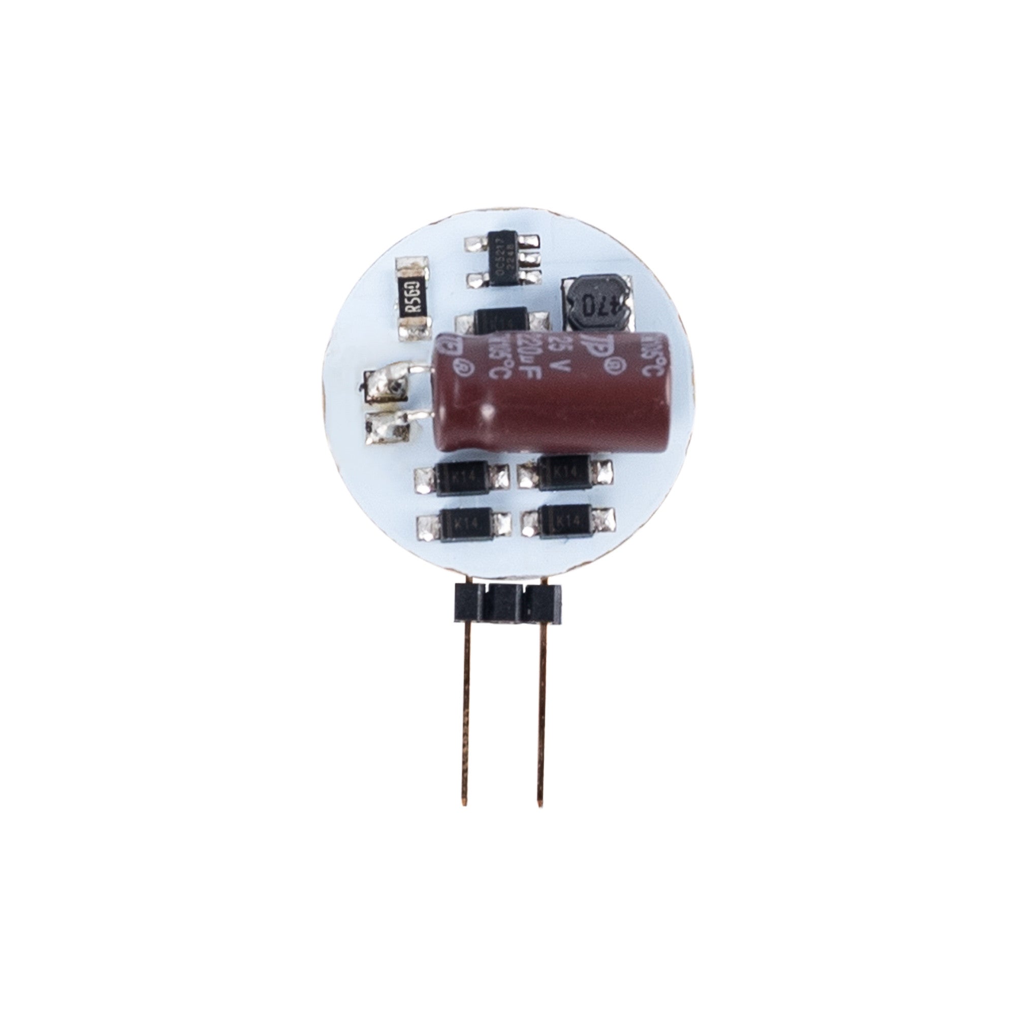 Bombilla LED G4 bi-pin circular plana 12V AC/DC - 2W