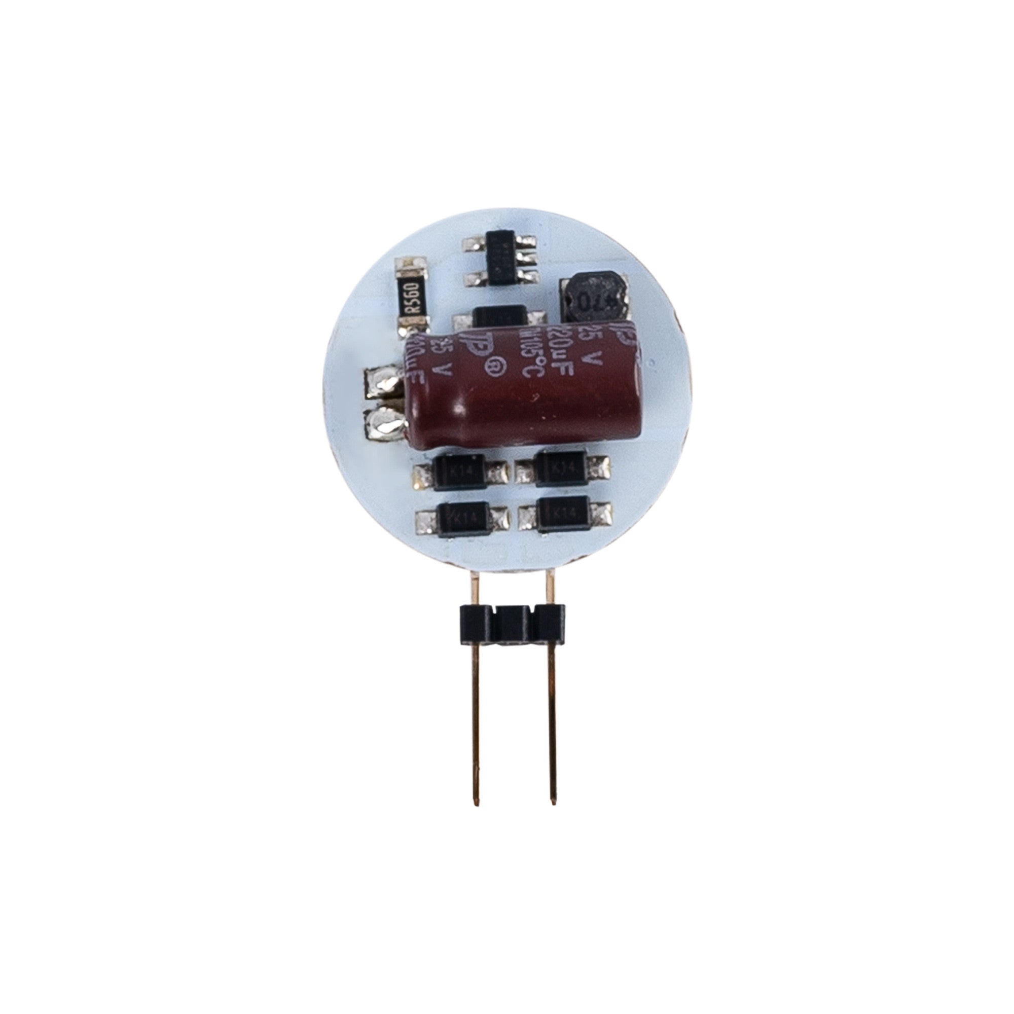 Bombilla LED G4 bi-pin circular plana 12V AC/DC - 2W