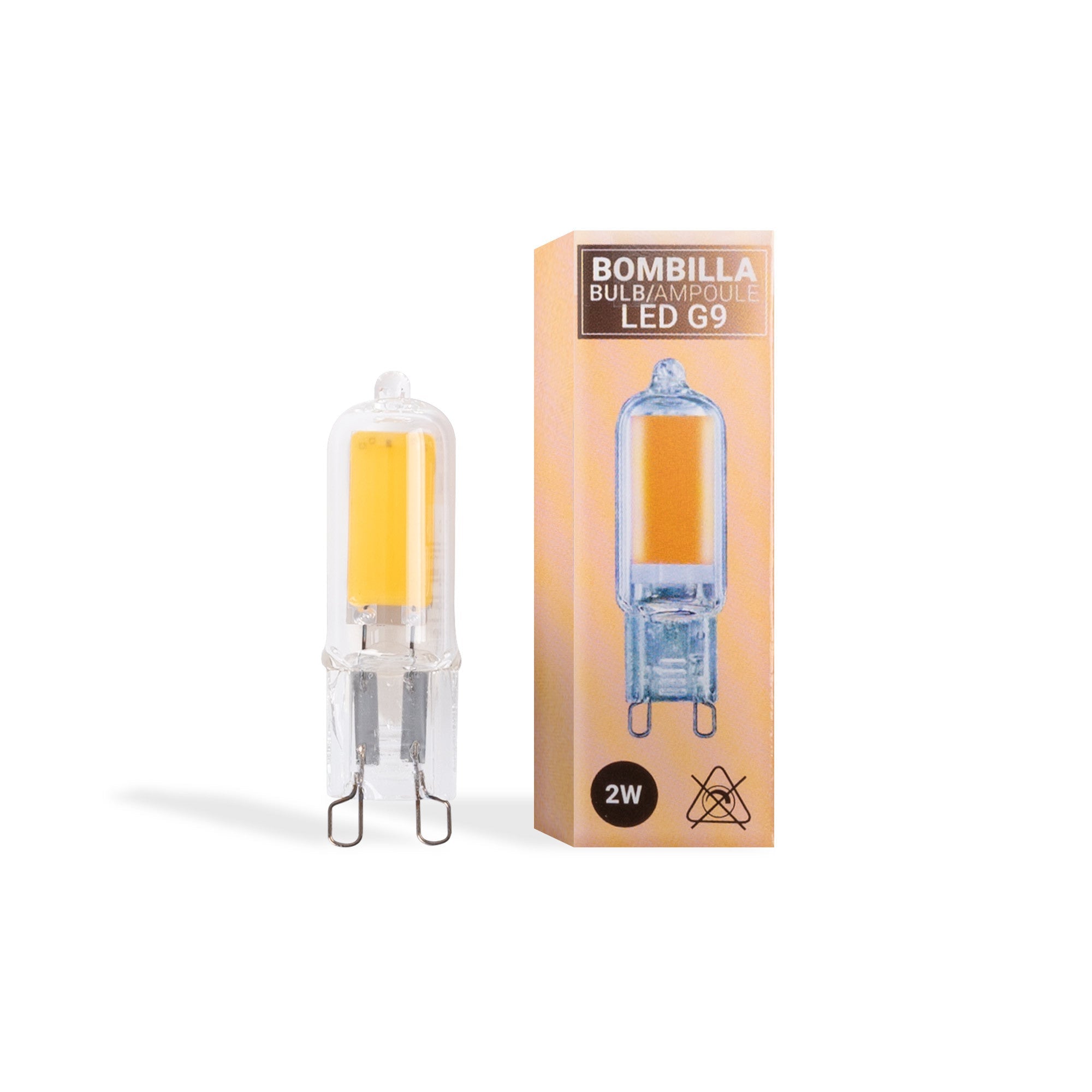 Bombilla LED G9 220-240V AC - COB - 360º - 2W
