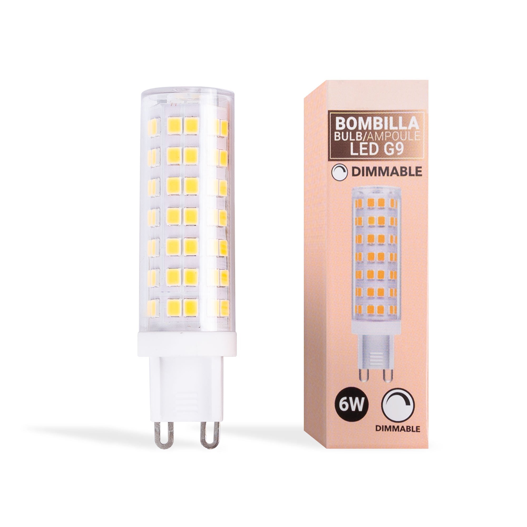 Bombilla LED G9 tubular 220-240V AC - 6W - Regulable