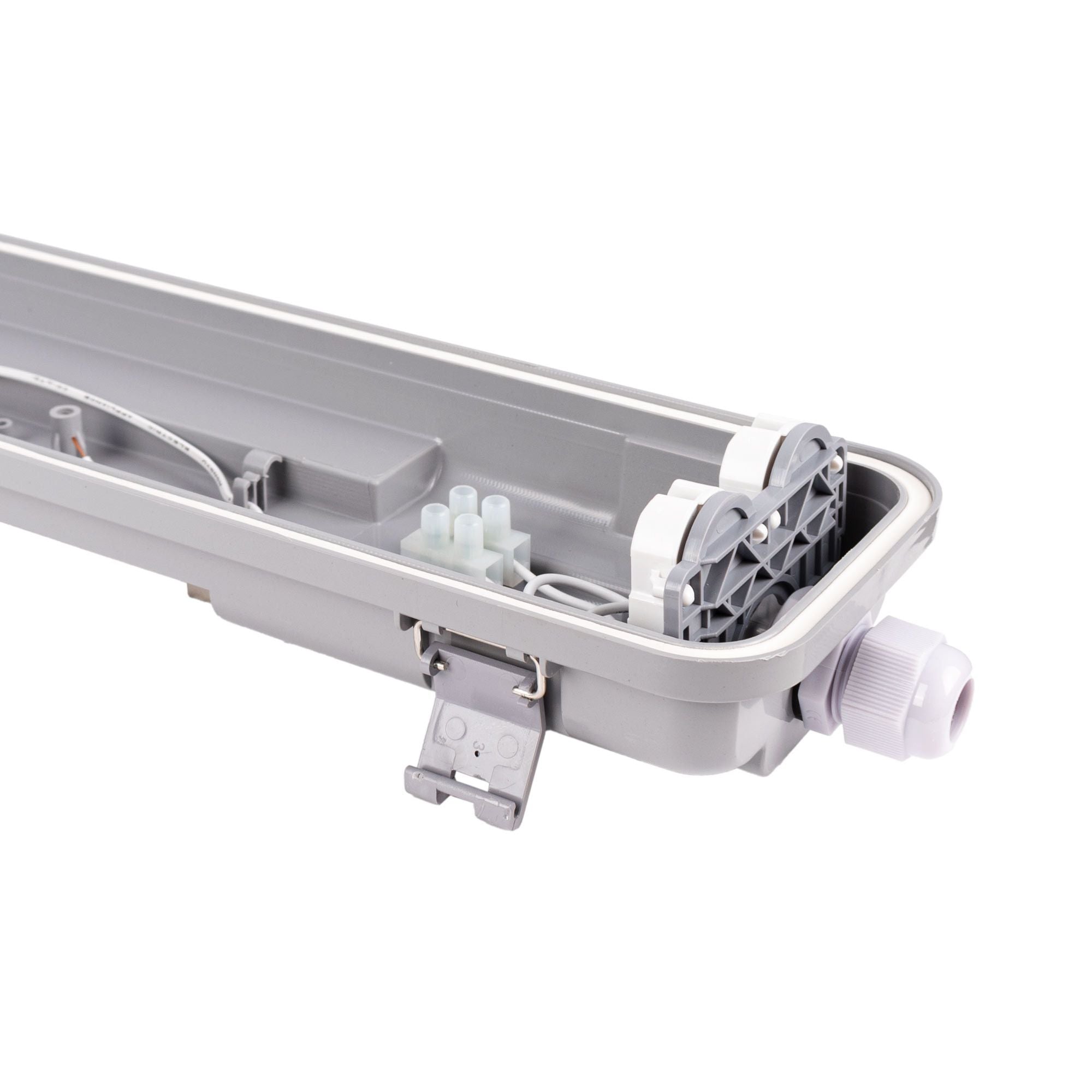 Kit pantalla estanca doble 60cm + 2 tubos LED T8 9W - 6000K