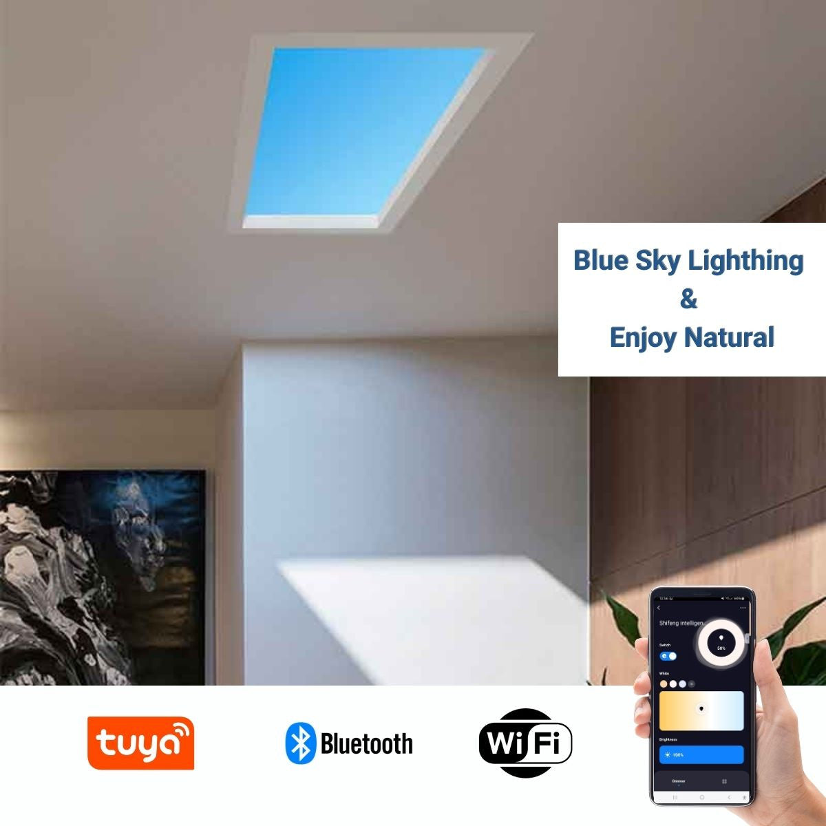 Panel LED "SMART Blue Skylight" - Efecto cielo - Daylight - 50W - 60x30cm