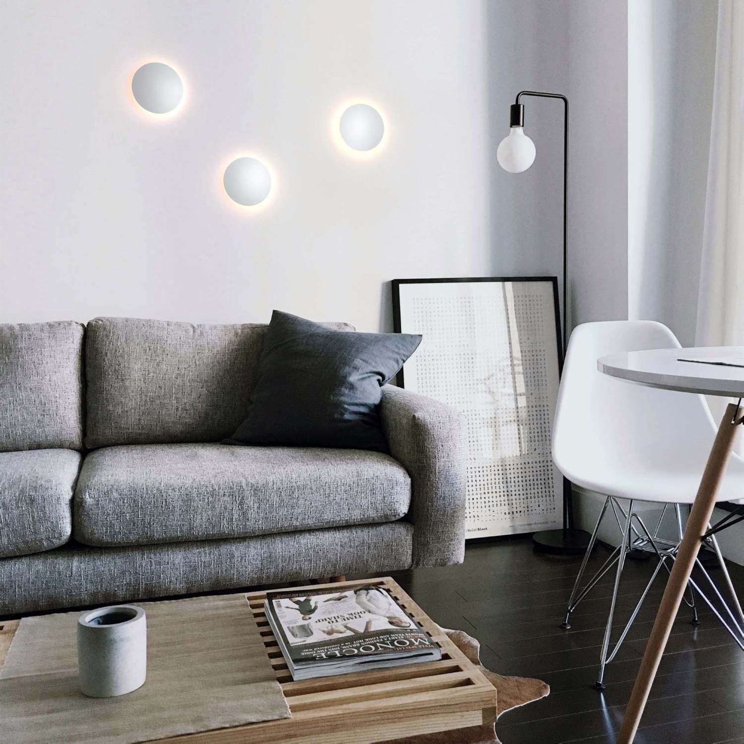 Aplique LED de pared circular "Eclipsis" 6W - 3000K - CRI90 - Driver KeGu - IP20