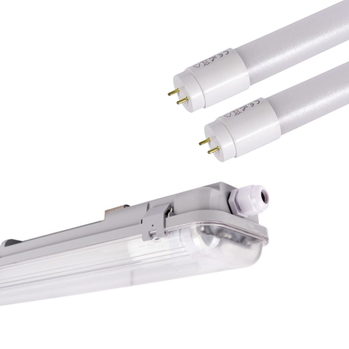Kit pantalla estanca doble 150cm + 2 tubos LED T8 24W - 4000K