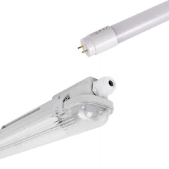 Kit pantalla estanca 120cm + tubo LED T8 18W - 4000K