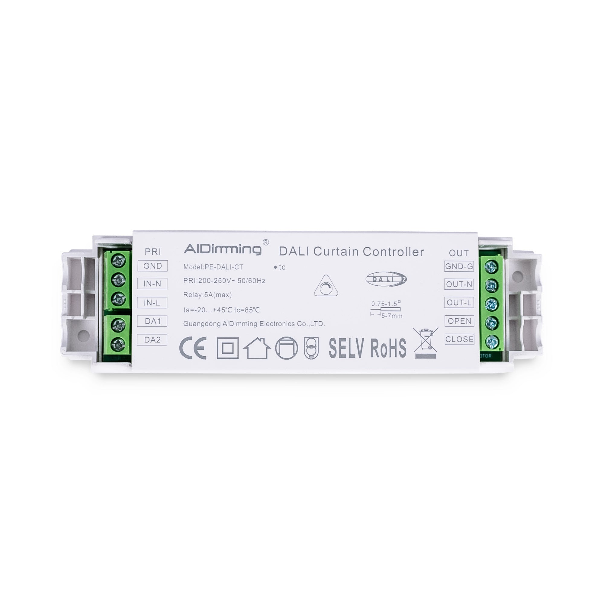 Controlador DALI para motor de cortinas de 5 cables - 5A - 500W