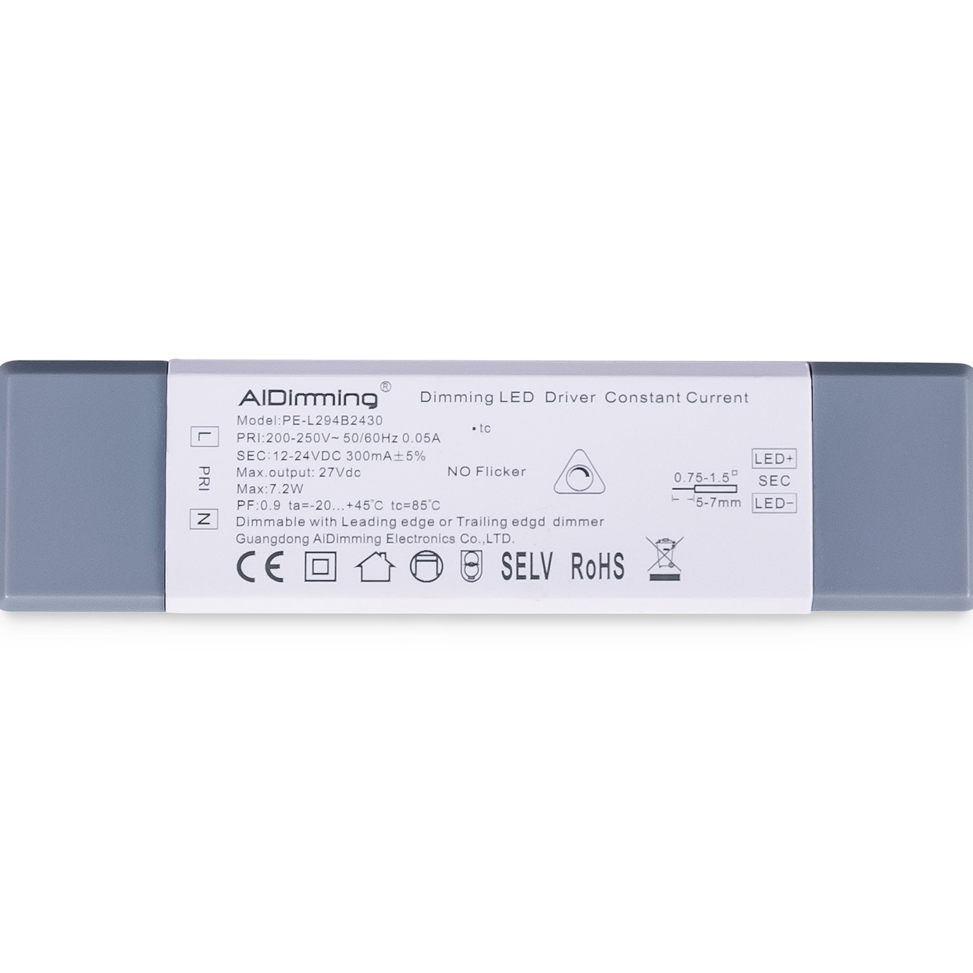 Driver regulable TRIAC 12-24V DC - 300mA - 6W