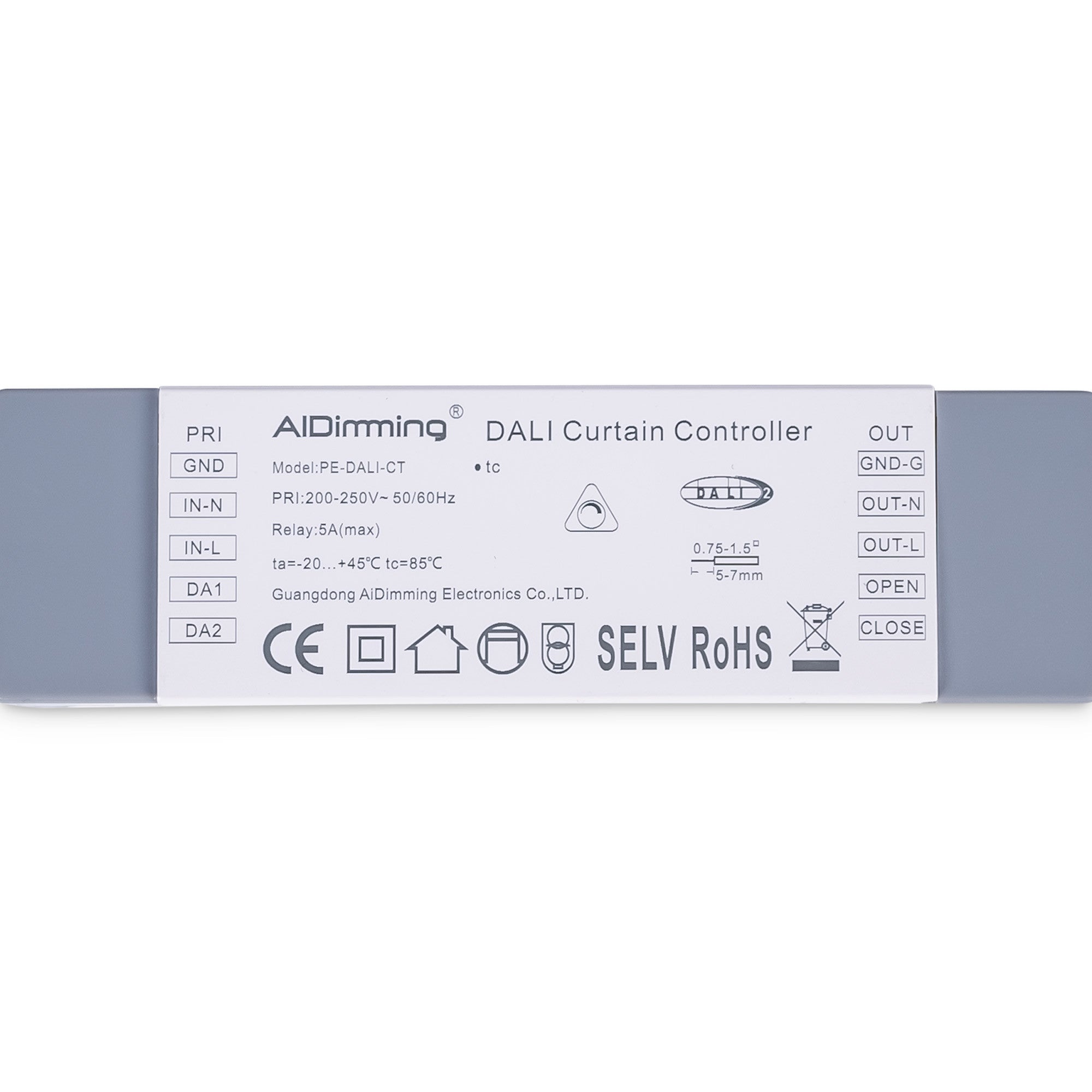 Controlador DALI para motor de cortinas de 5 cables - 5A - 500W