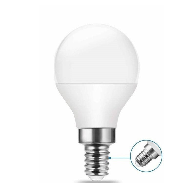 Bombilla Esférica LED E14 G45 5W Opal