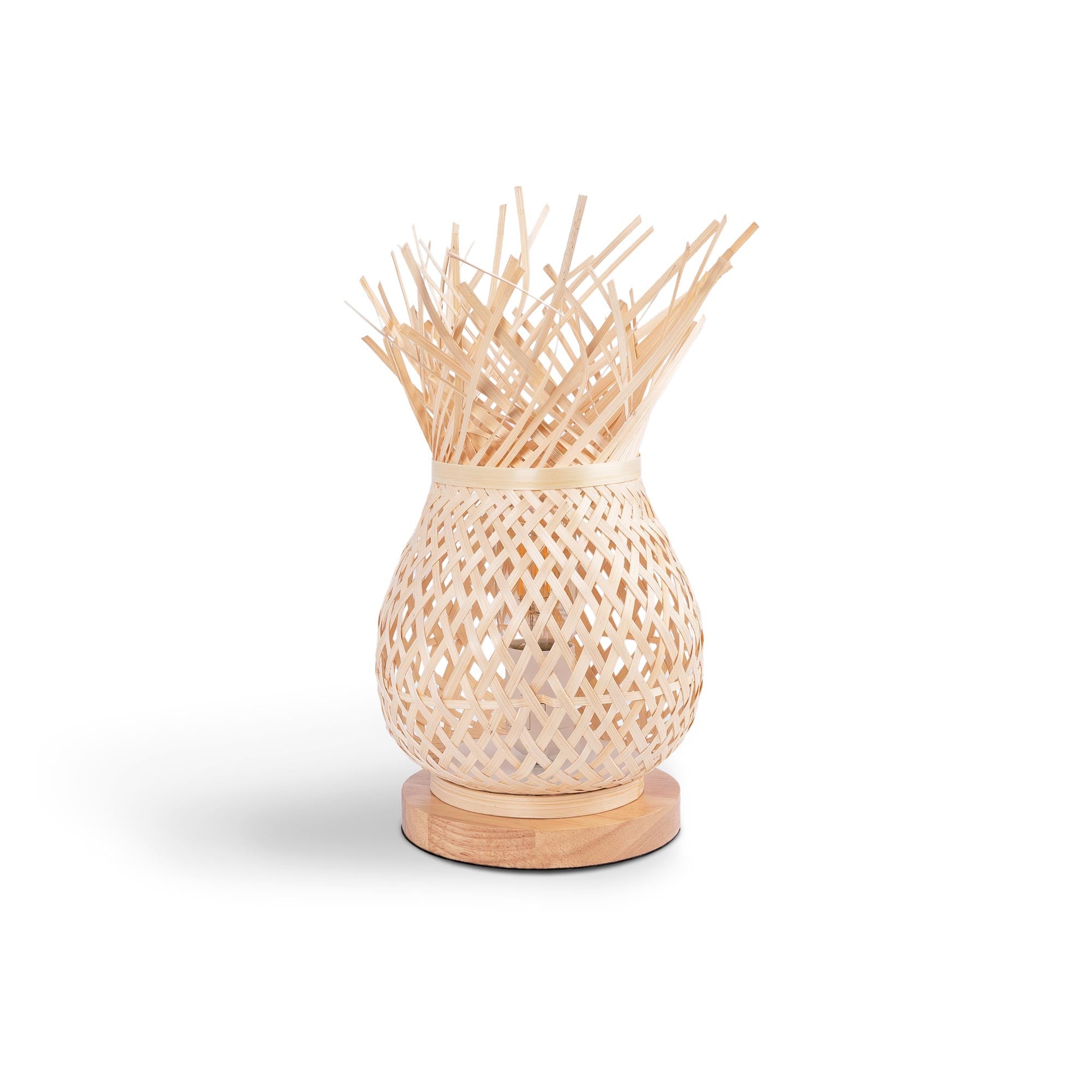 Lámpara de mesa de mimbre "VIMET"