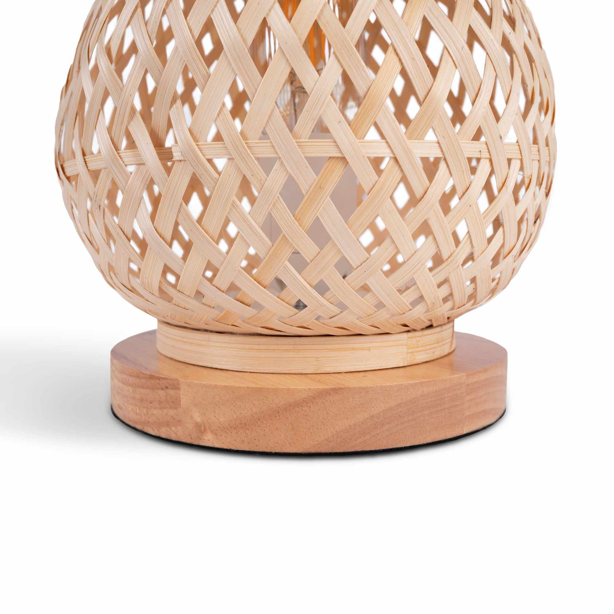 Lámpara de mesa de mimbre "VIMET"