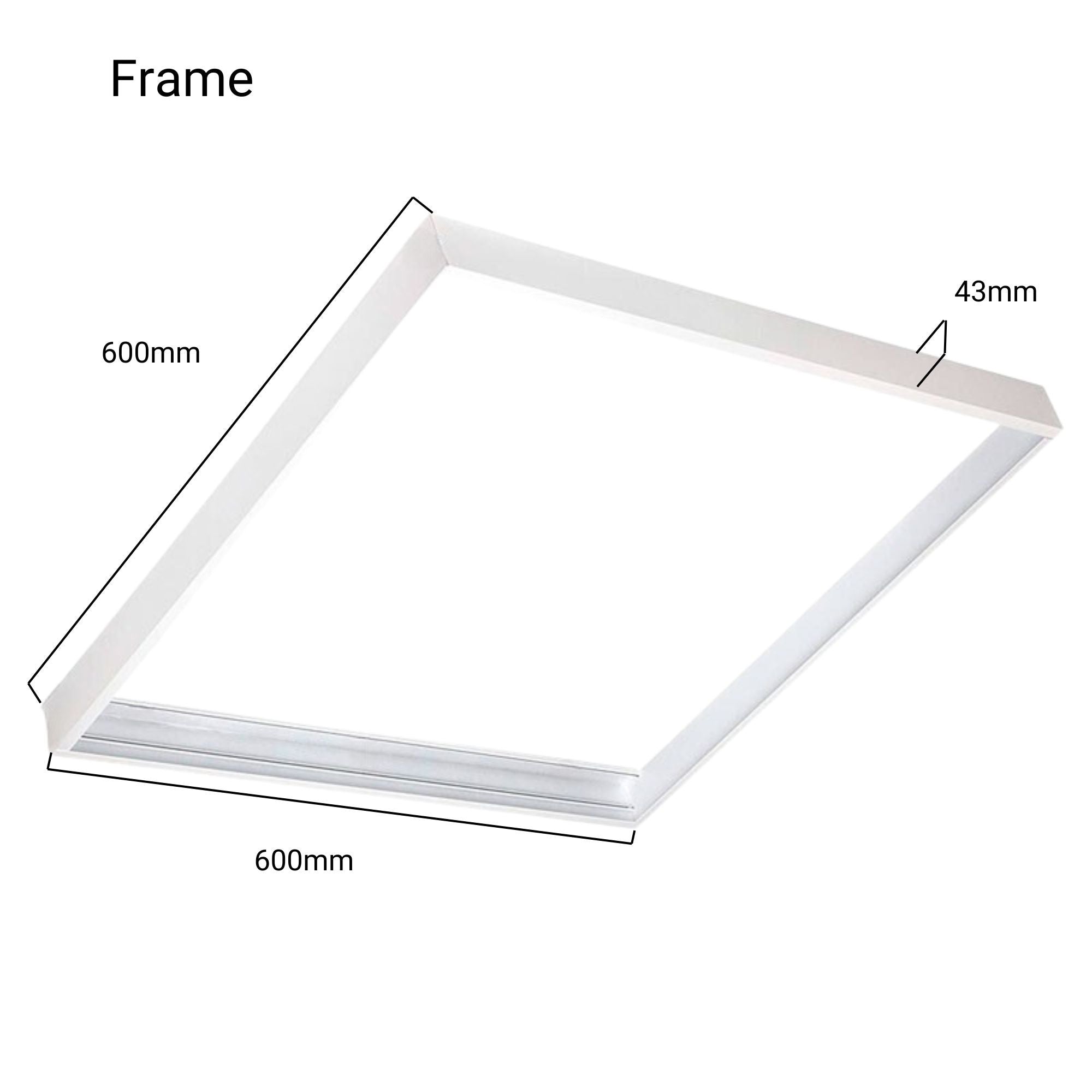 Panel LED de superficie slim 60X60 cm - Driver PHILIPS - 44W - UGR19 - con KIT de montaje