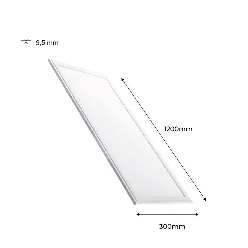 Panel LED slim de superficie 120X30 cm - Driver Philips - 44W - UGR19 - Con KIT de montaje