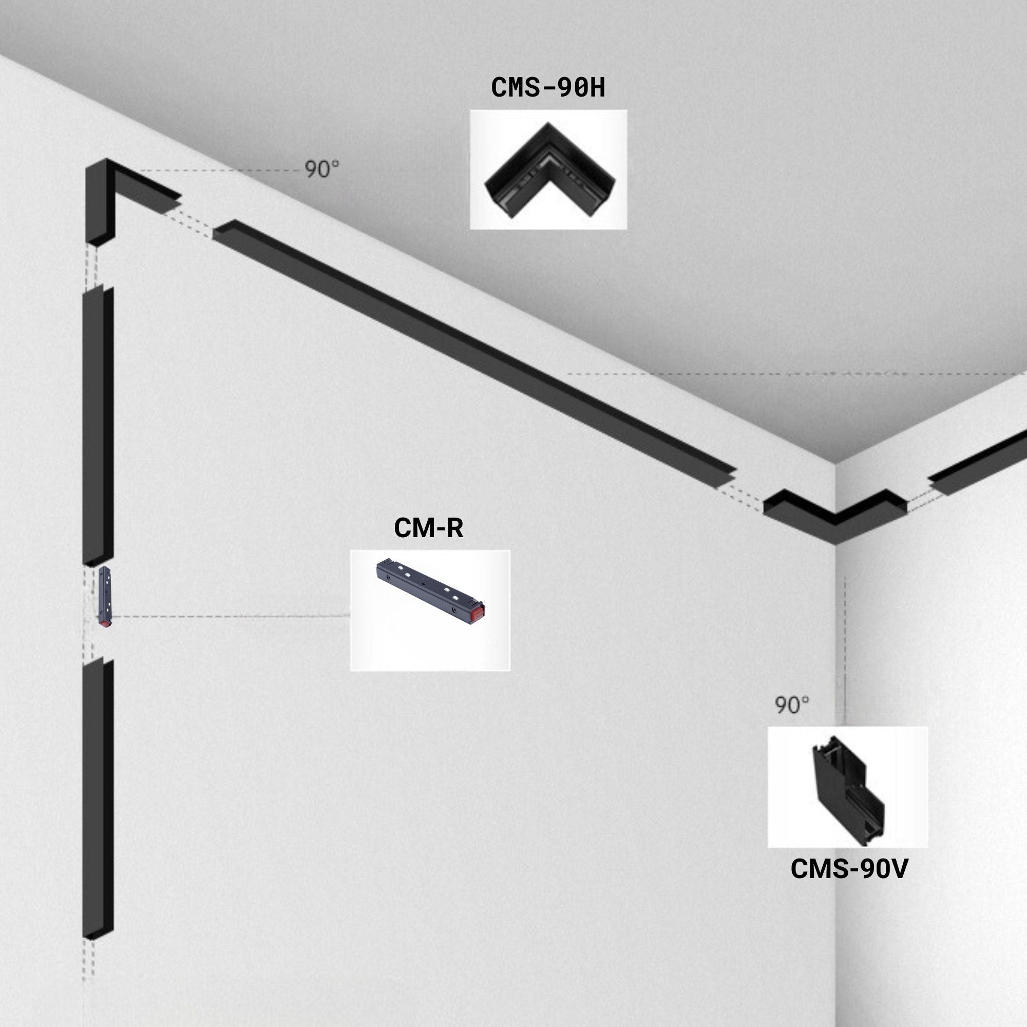 Carril magnético 20mm de superficie 48V - 1 metro
