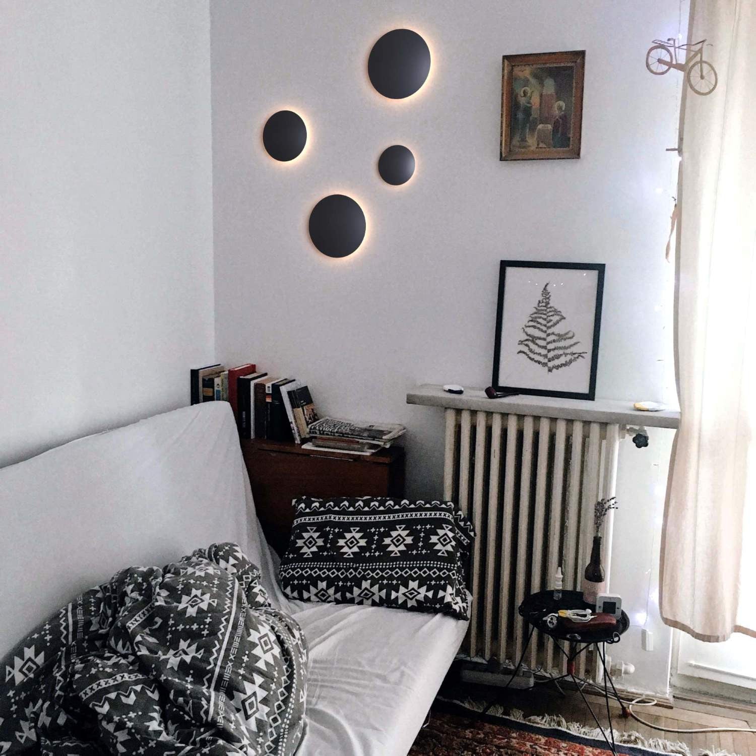 Aplique LED de pared circular "Eclipsis" 12W - 3000K - CRI90 - Driver KeGu - IP20