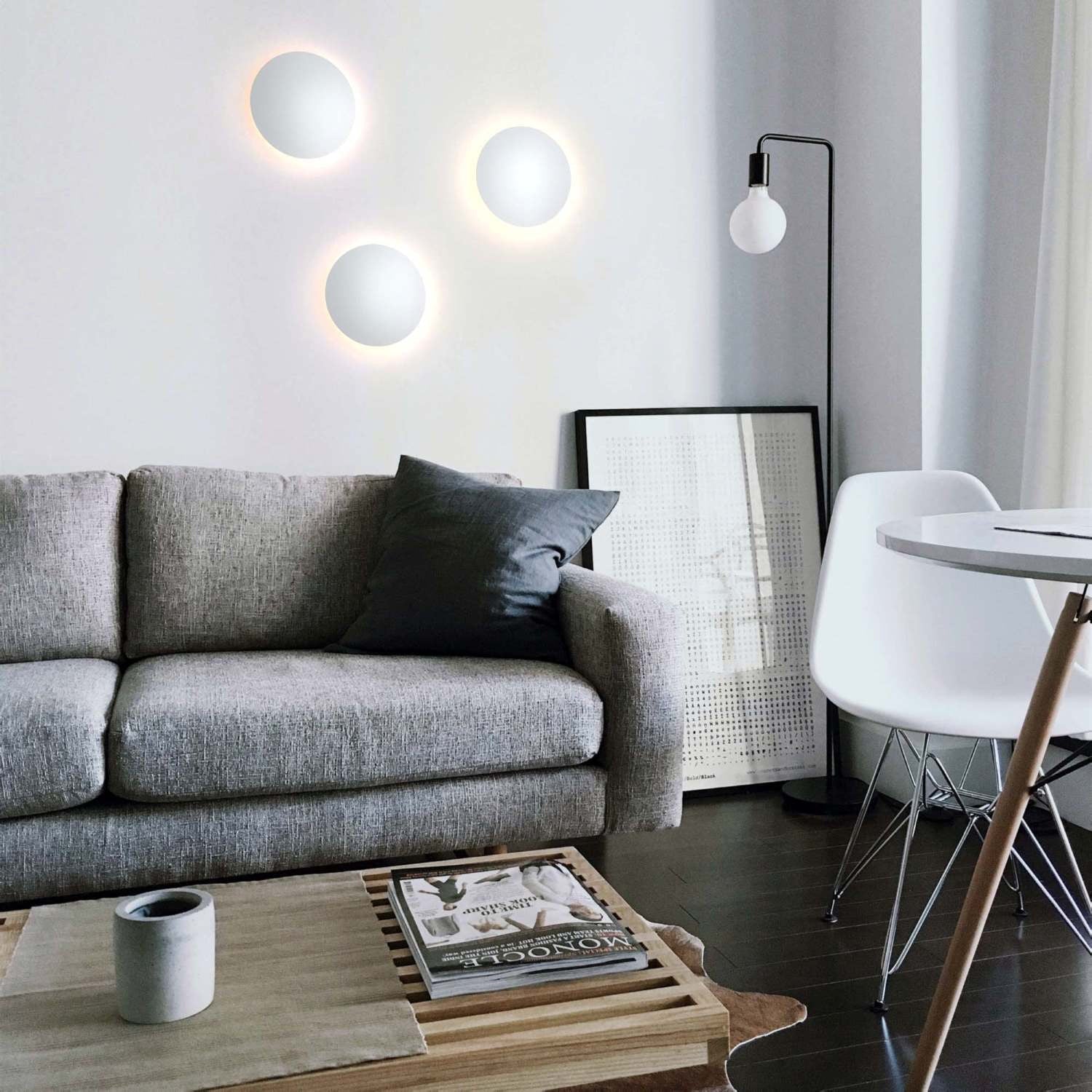 Aplique LED de pared circular "Eclipsis" 18W - 3000K - CRI90 - Driver KeGu - IP20