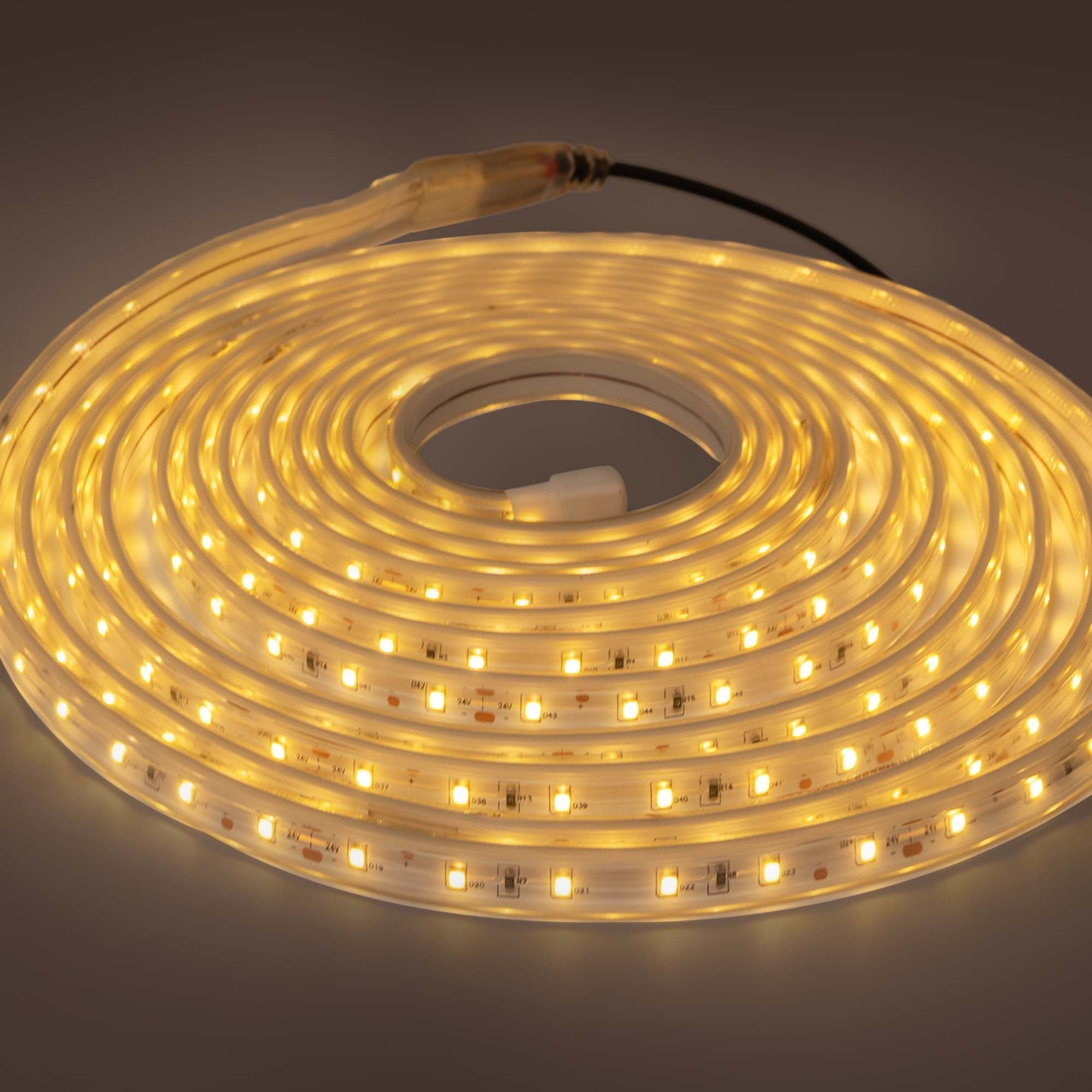 Tira LED solar exterior con mando 18W - 12mm - 5 metros - 2700K - IP65