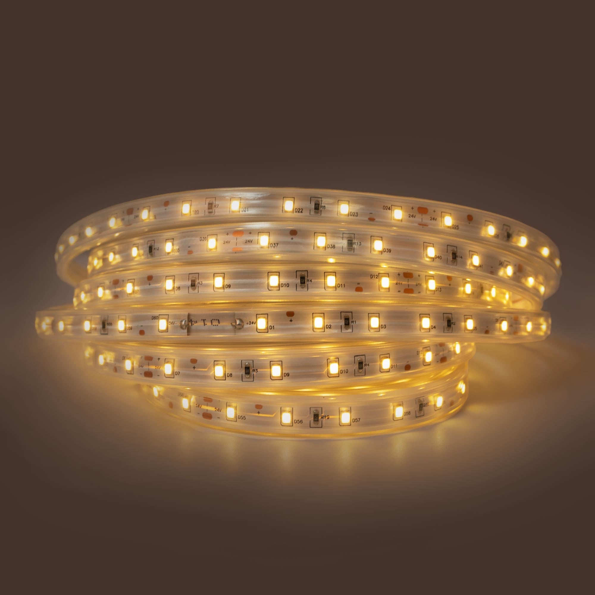 Tira LED solar exterior con mando 18W - 12mm - 5 metros - 2700K - IP65