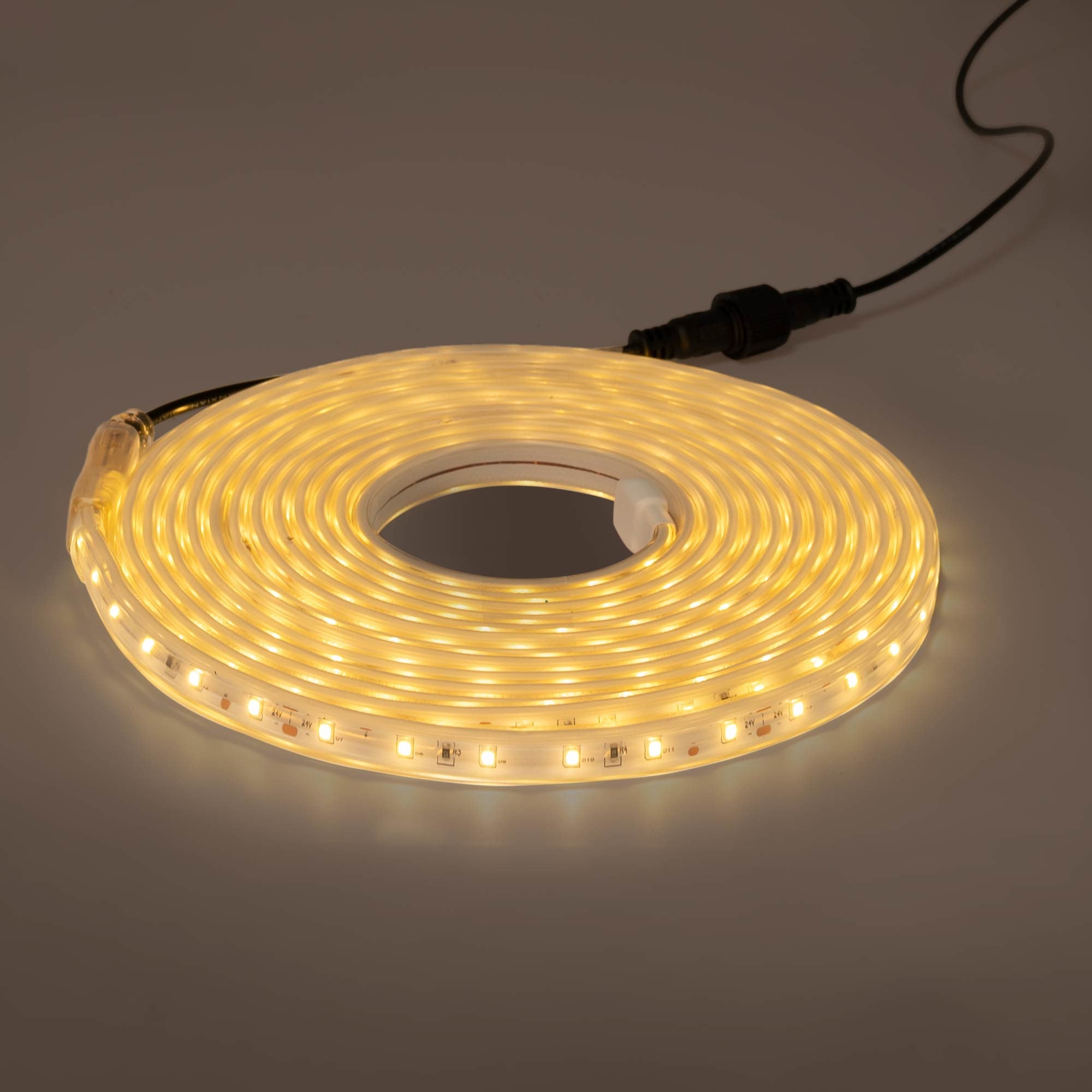 Tira LED solar exterior con mando 18W - 12mm - 5 metros - 2700K - IP65