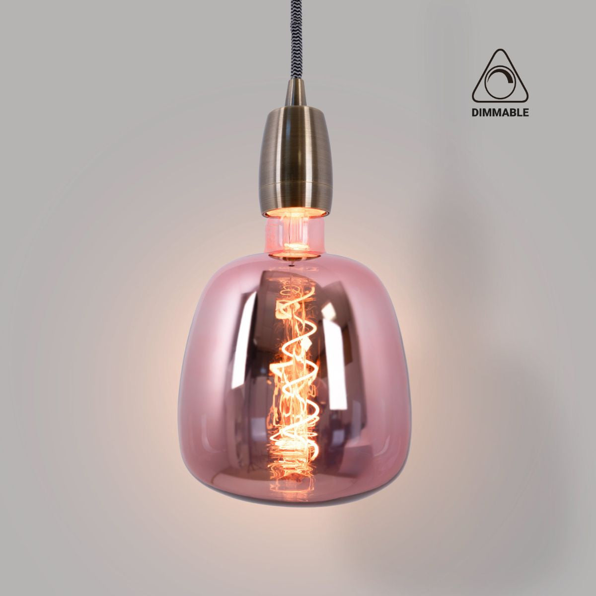 Bombilla decorativa LED de filamento - E27 D140 - Regulable - 4W - 1800K