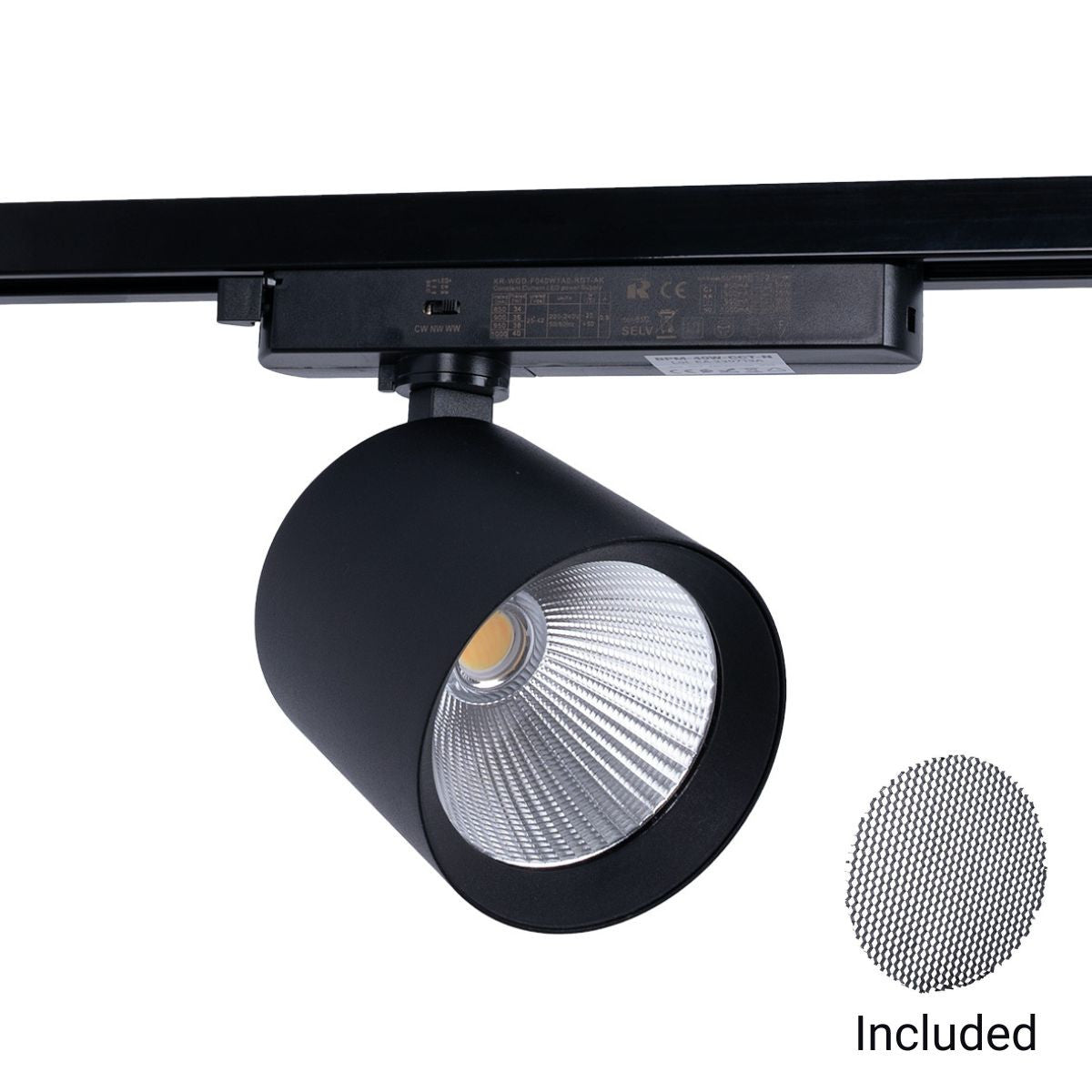 Proyector LED para carril monofásico CCT - 40W - CRI 90