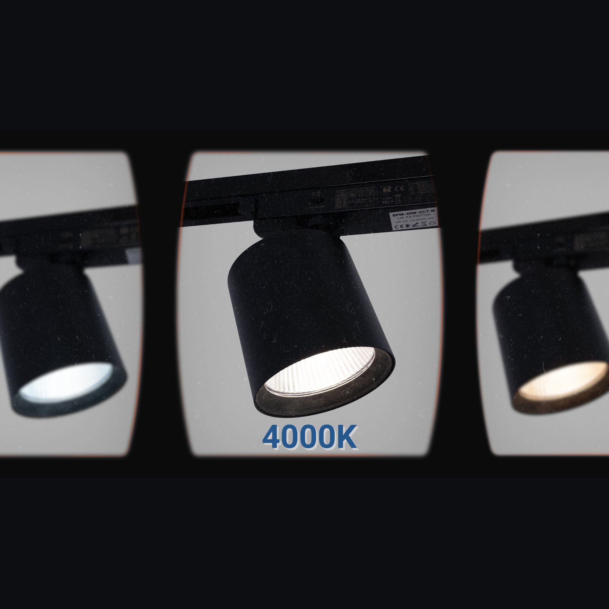 Proyector LED para carril monofásico CCT - 40W - CRI 90