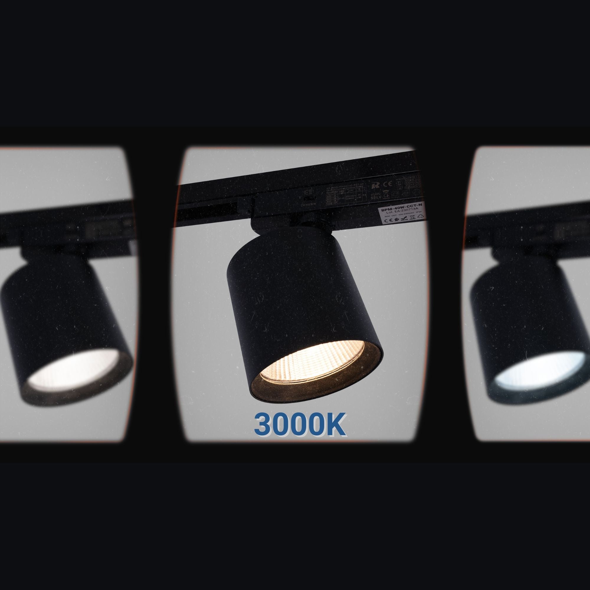 Proyector LED para carril monofásico CCT - 40W - CRI 90