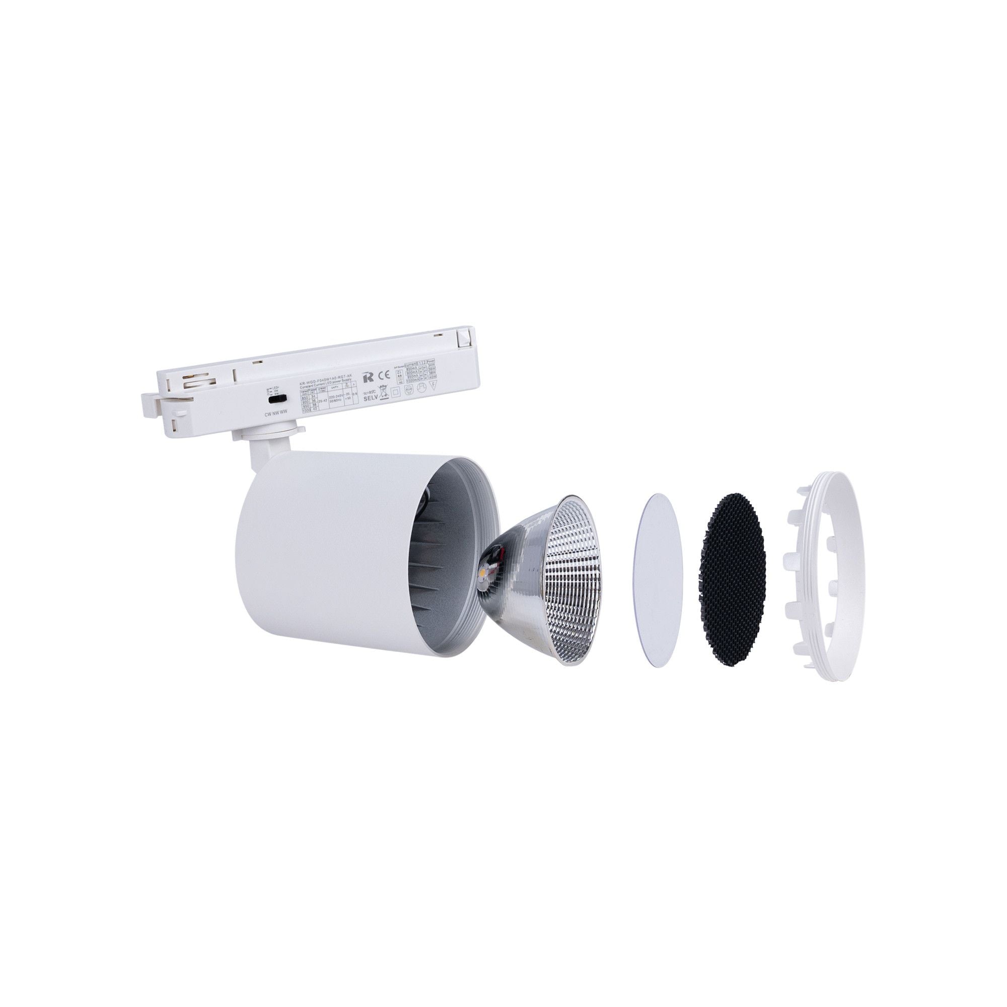 Proyector LED para carril monofásico CCT - 40W - CRI 90