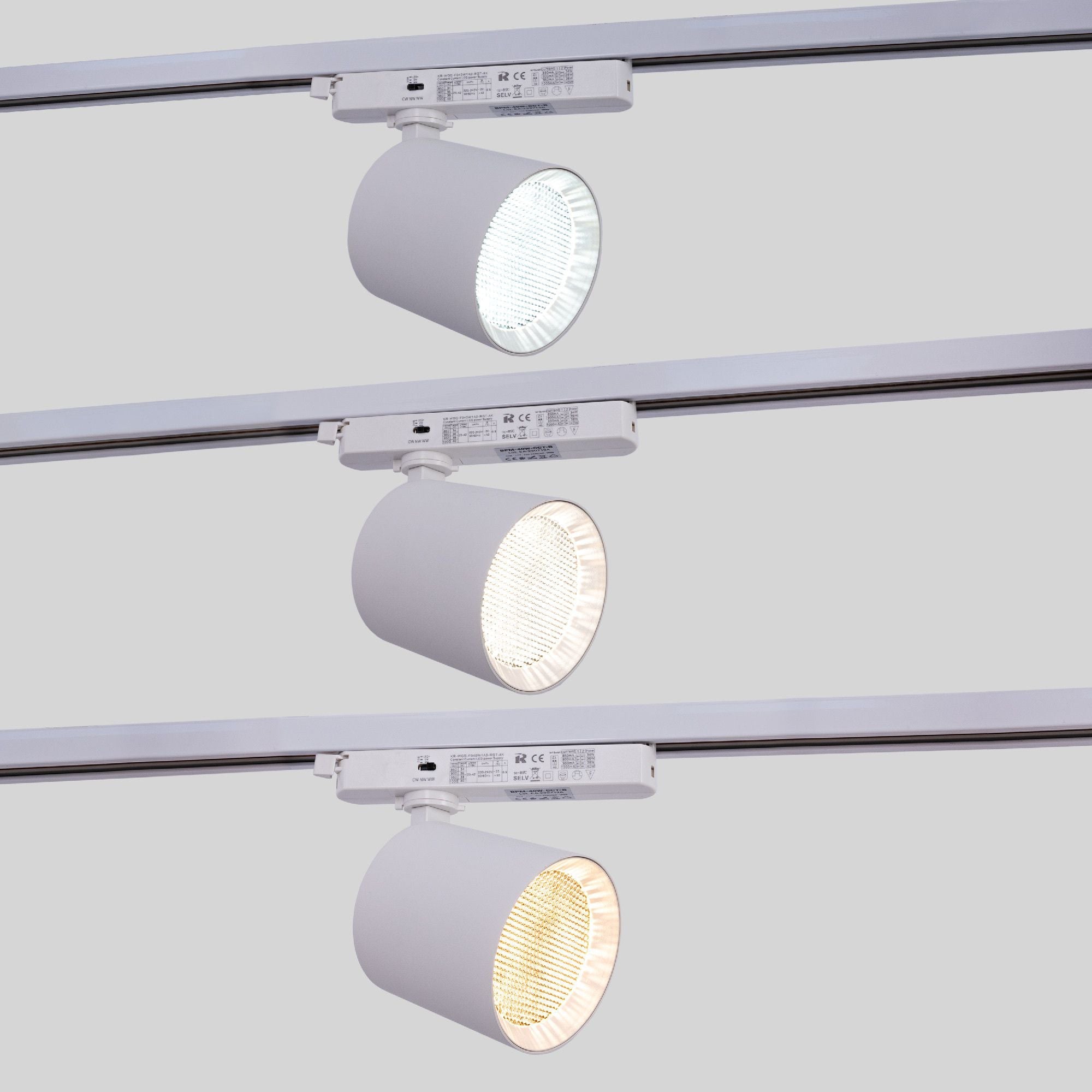Proyector LED para carril monofásico CCT - 40W - CRI 90