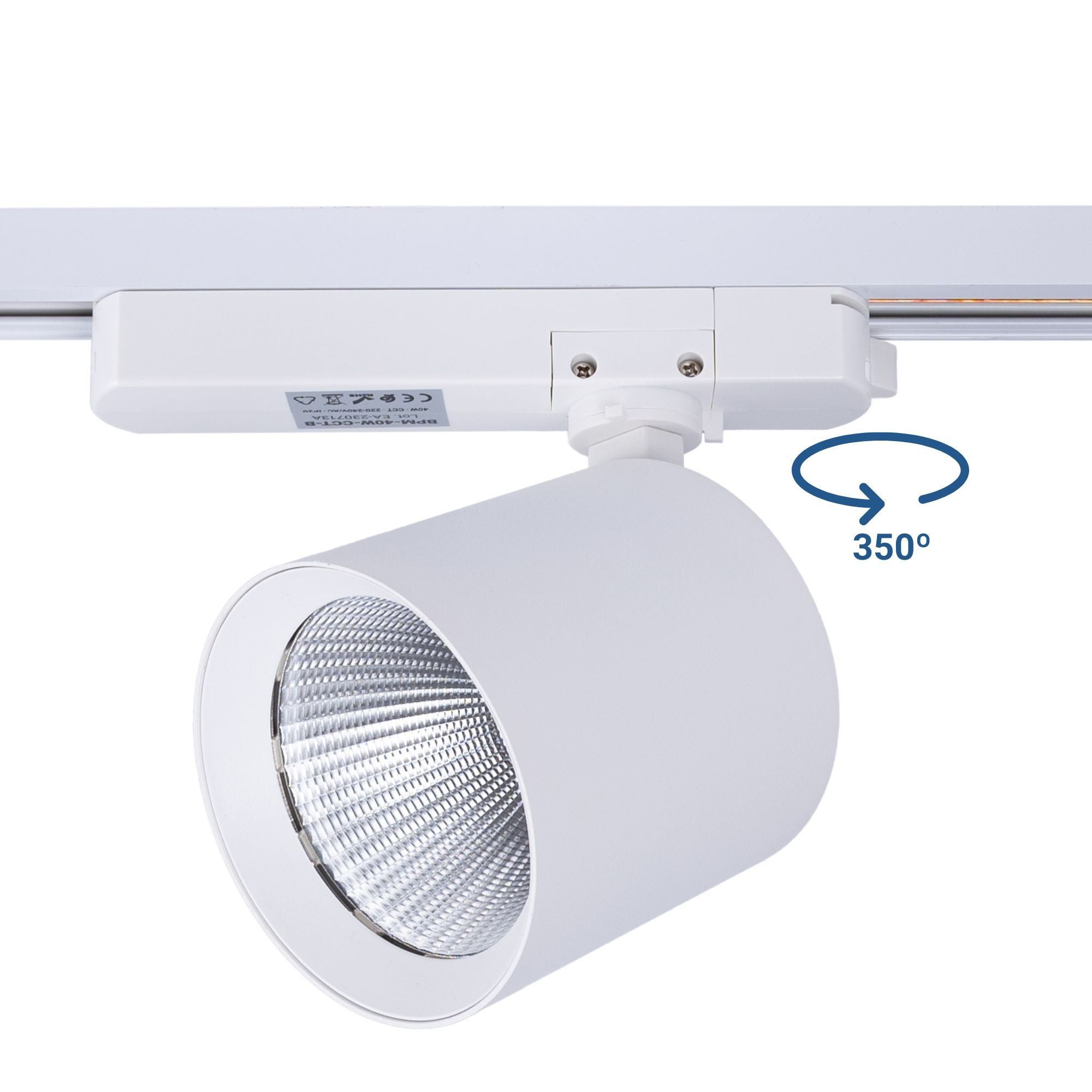 Proyector LED para carril monofásico CCT - 40W - CRI 90