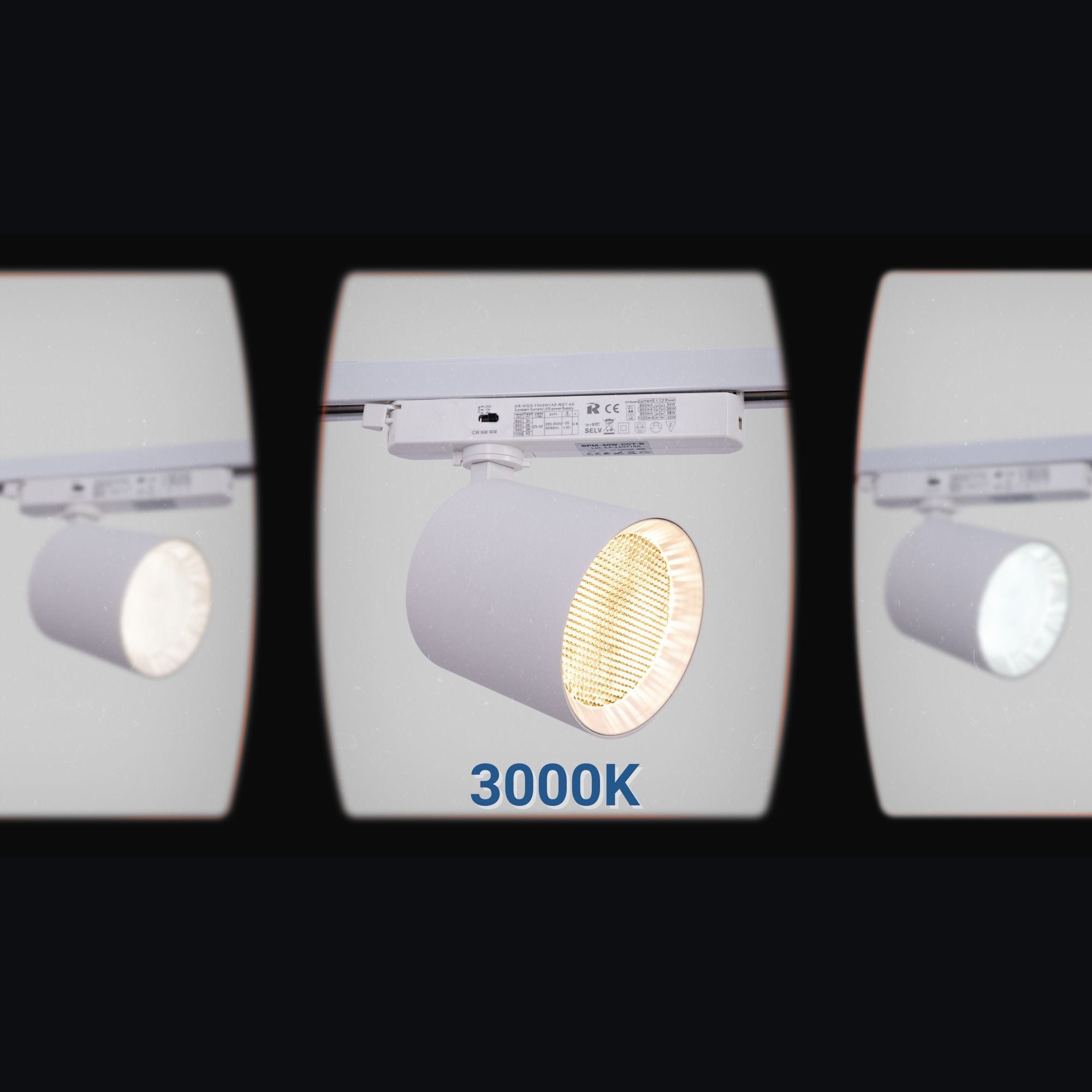 Proyector LED para carril monofásico CCT - 40W - CRI 90