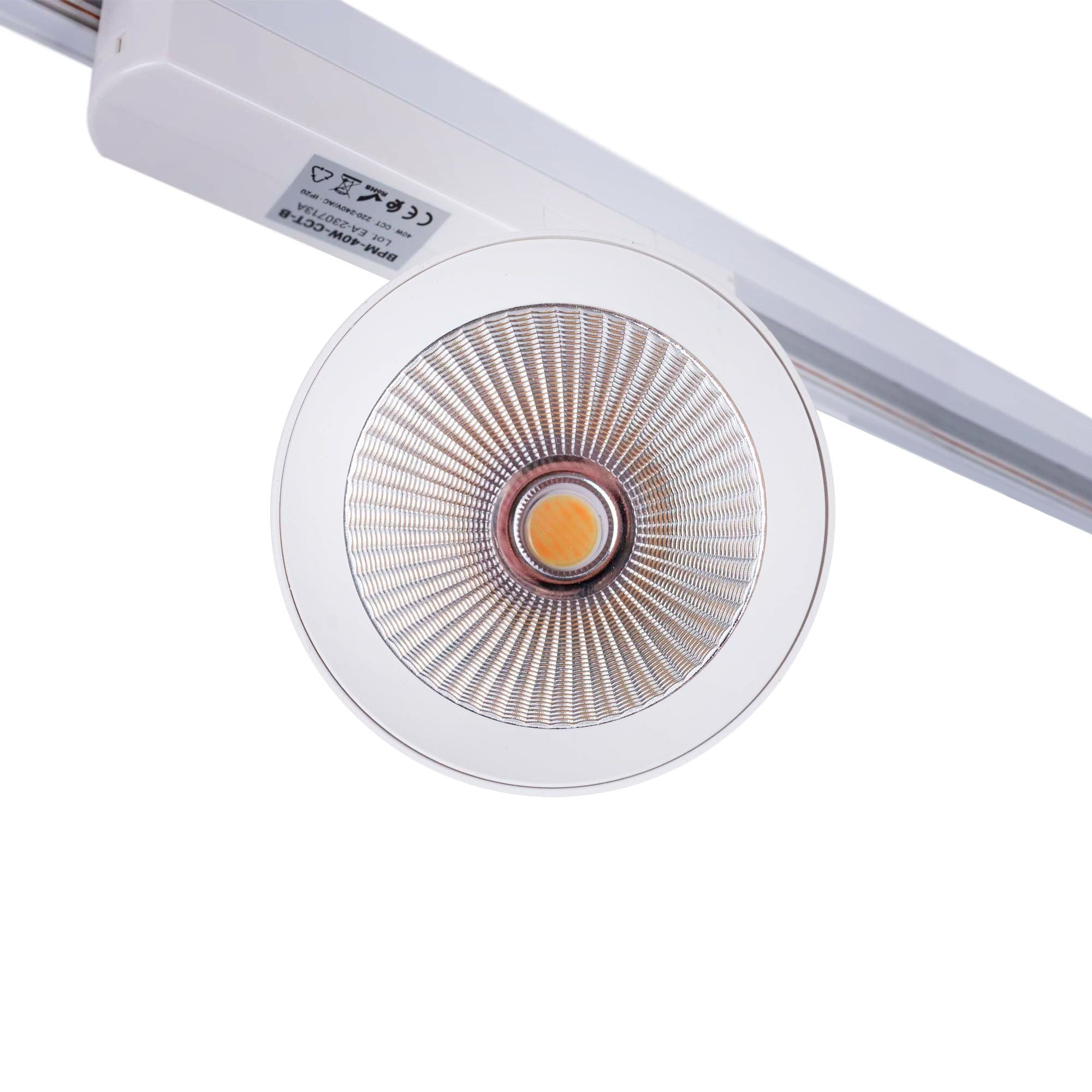 Proyector LED para carril monofásico CCT - 40W - CRI 90