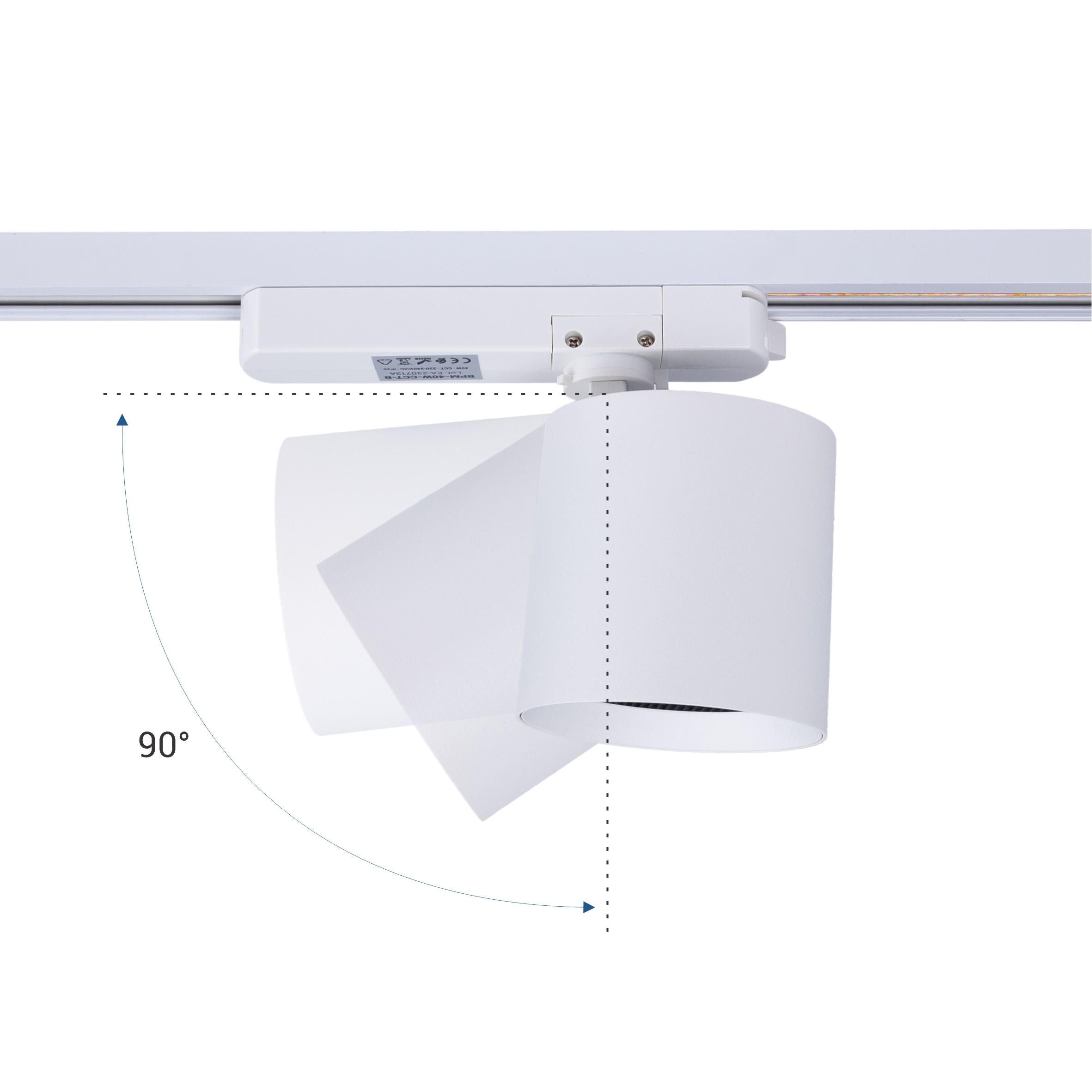Proyector LED para carril monofásico CCT - 40W - CRI 90