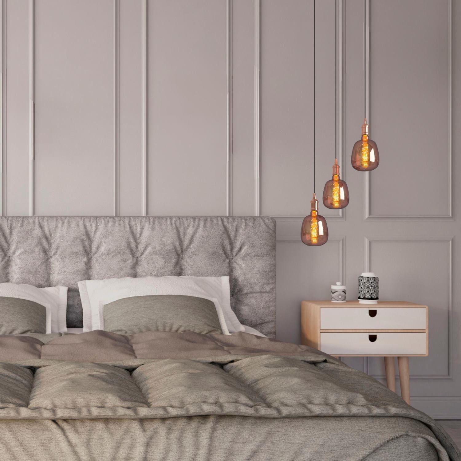 Bombilla decorativa LED de filamento - E27 D140 - Regulable - 4W - 1800K