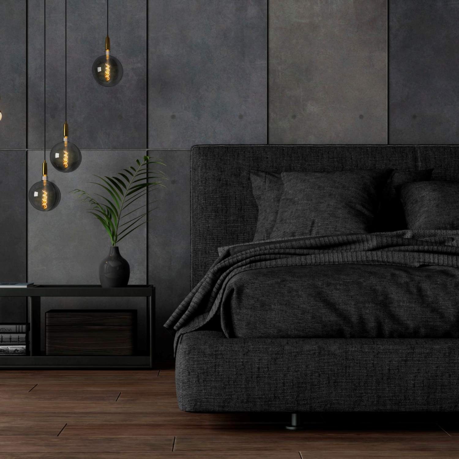 Bombilla decorativa globo filamento con tinte ahumado "Smoky" E27 G200 - Regulable - 4W - 1800K